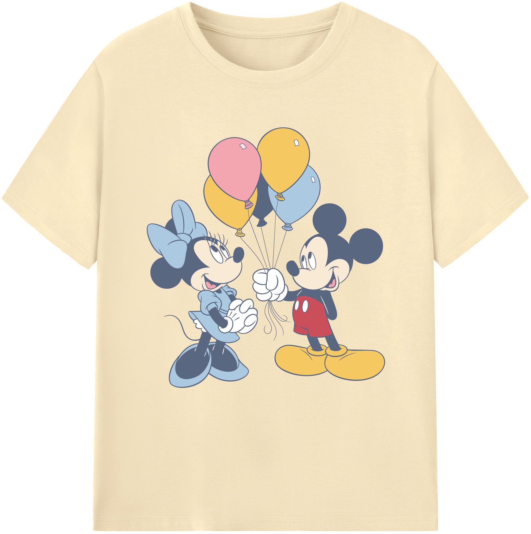 （画像用） ミッキーマウス Mickey Mouse 綿100％半袖Tシャツ（フロントプリント）