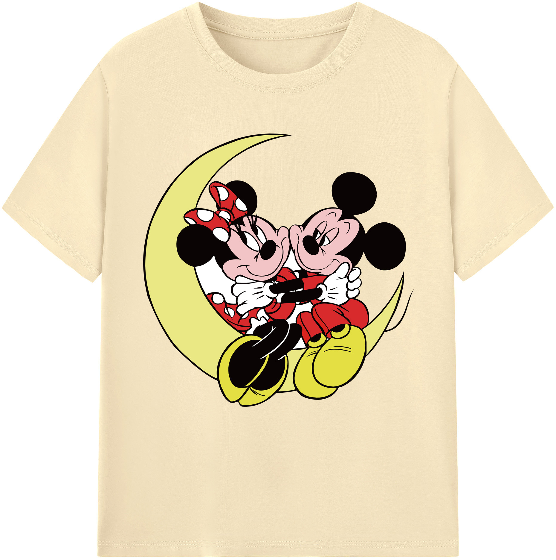 （画像用） ミッキーマウス Mickey Mouse 綿100％半袖Tシャツ（フロントプリント）