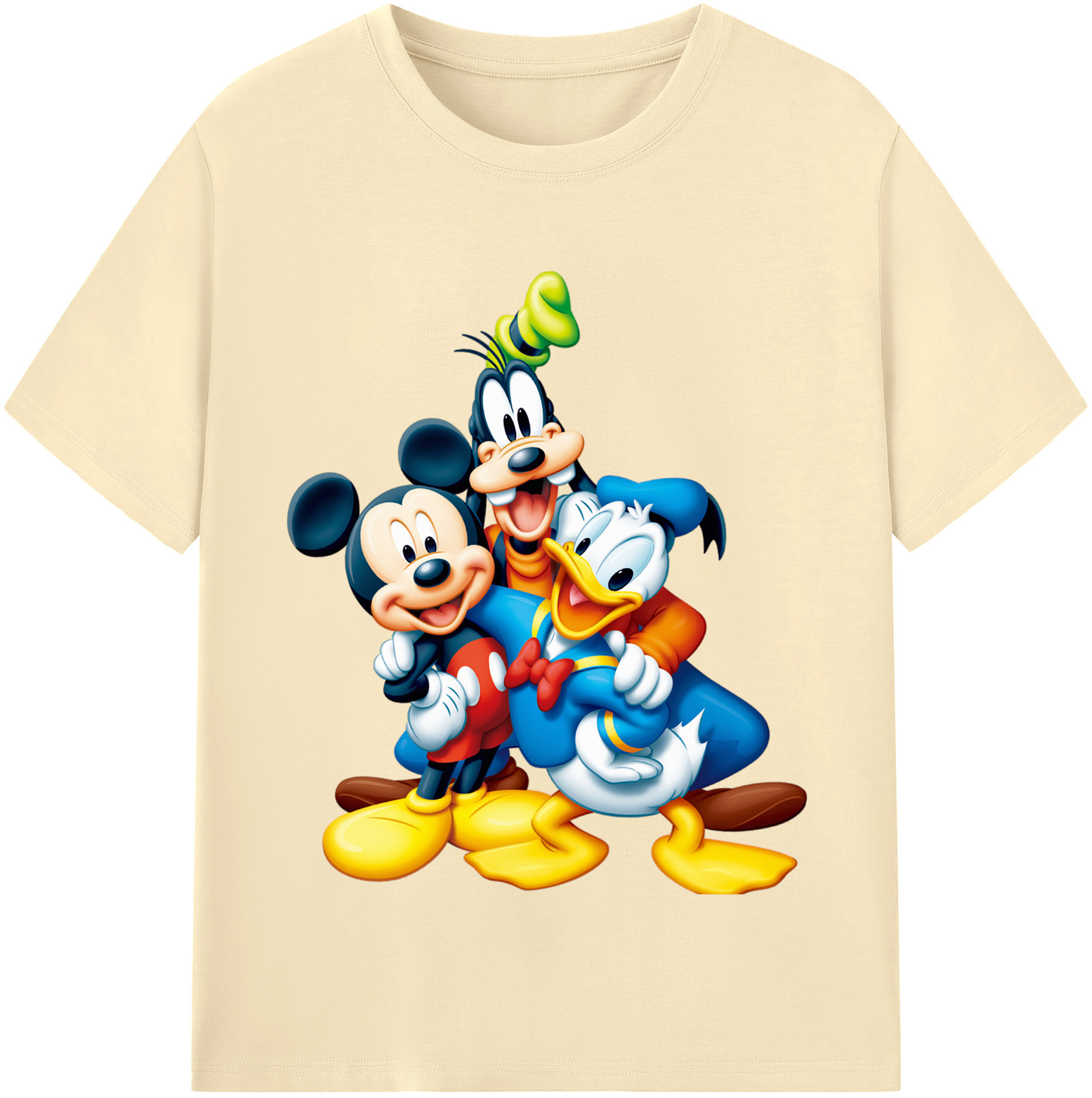（画像用） ミッキーマウス Mickey Mouse 綿100％半袖Tシャツ（フロントプリント）