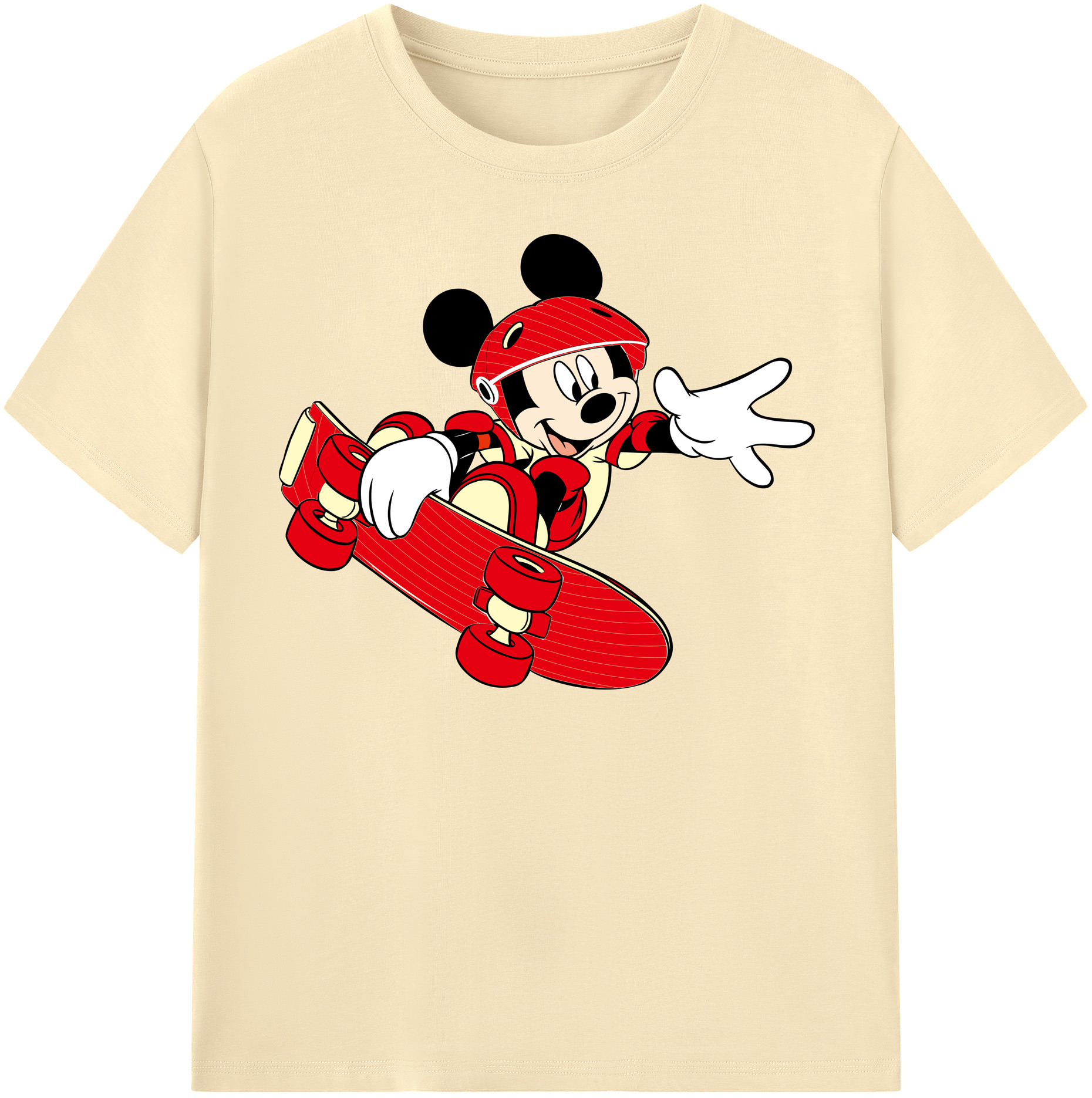 （画像用） ミッキーマウス Mickey Mouse 綿100％半袖Tシャツ（フロントプリント）