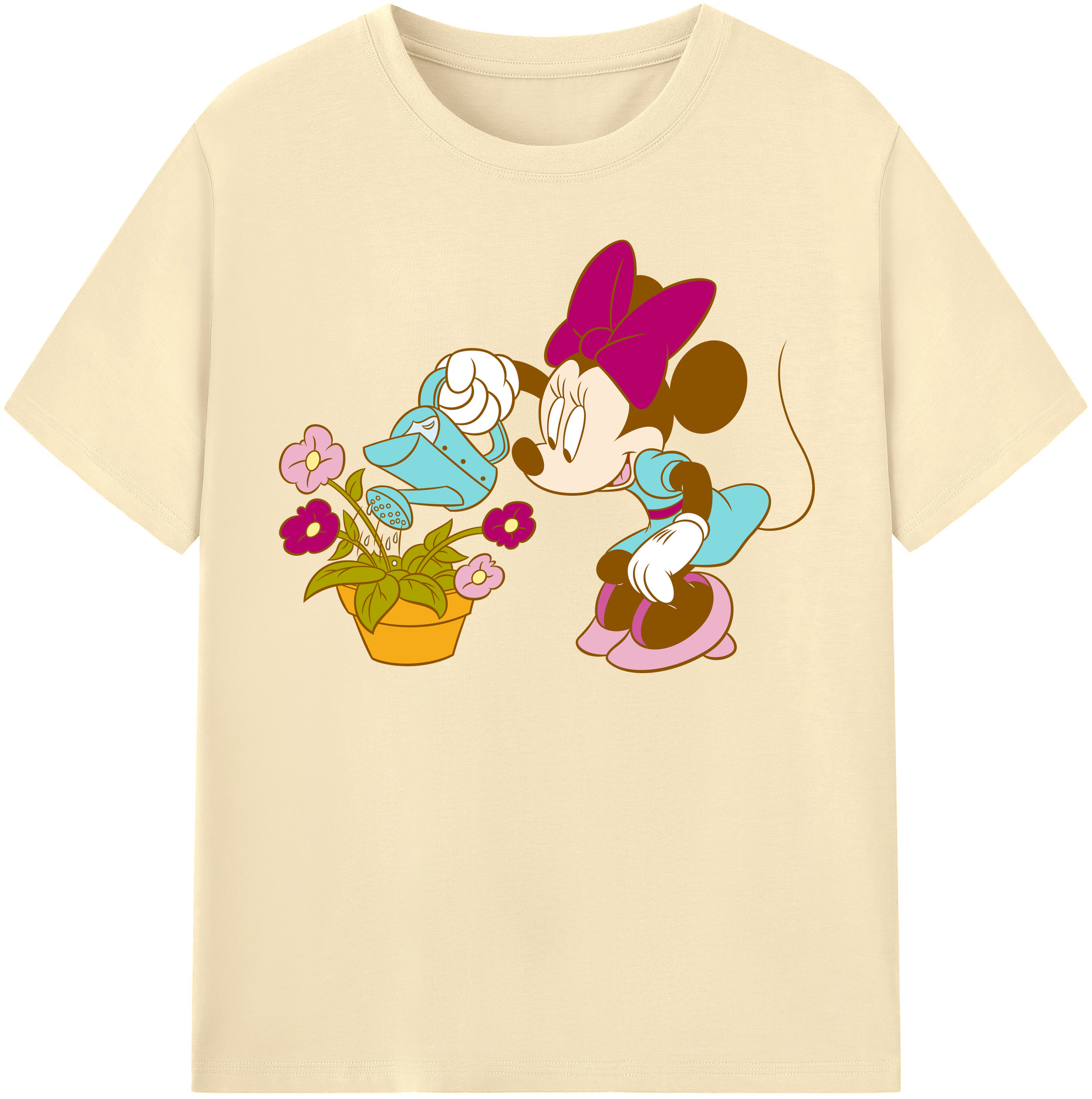 （画像用） ミッキーマウス Mickey Mouse 綿100％半袖Tシャツ（フロントプリント）