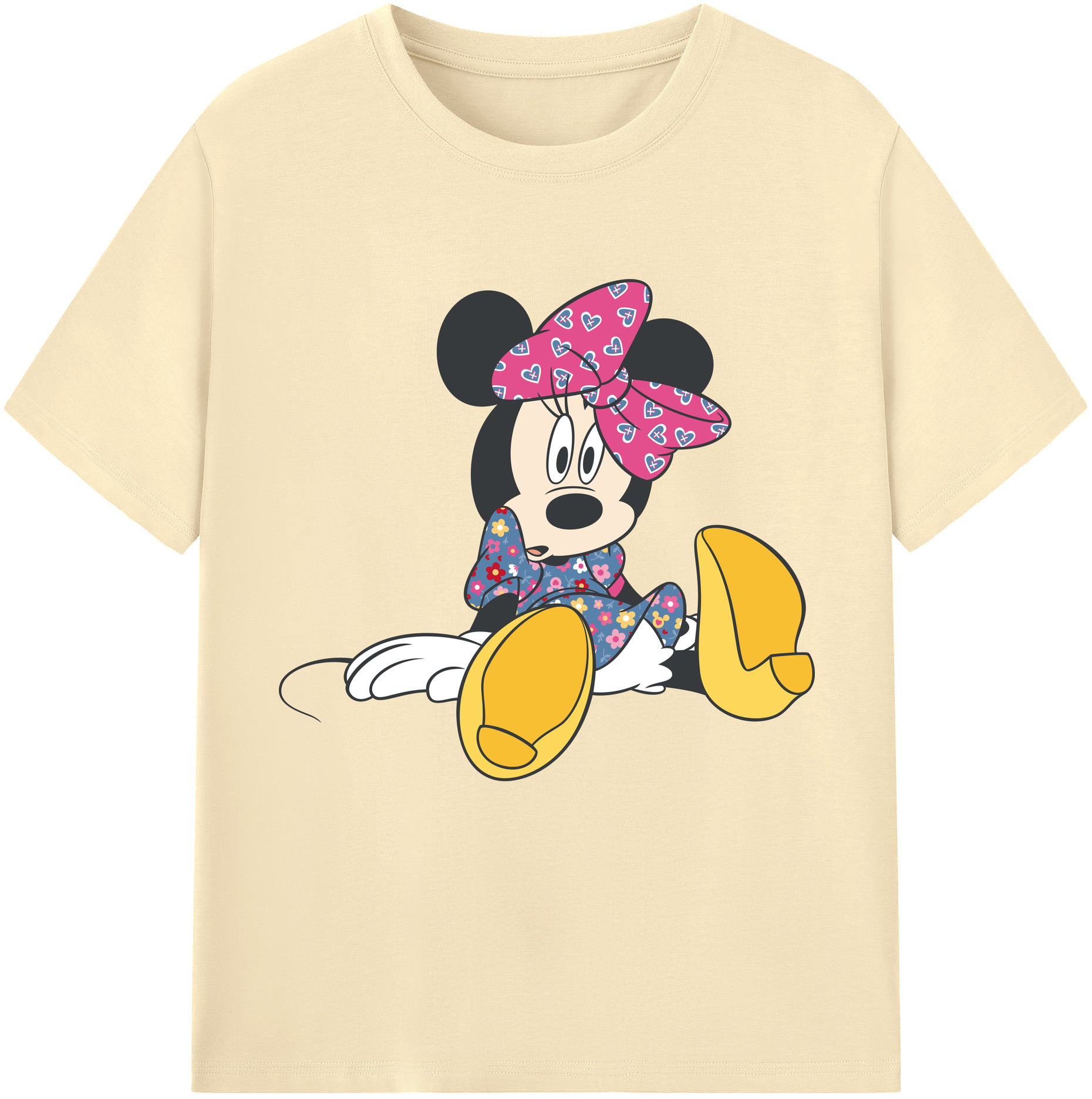 （画像用） ミッキーマウス Mickey Mouse 綿100％半袖Tシャツ（フロントプリント）