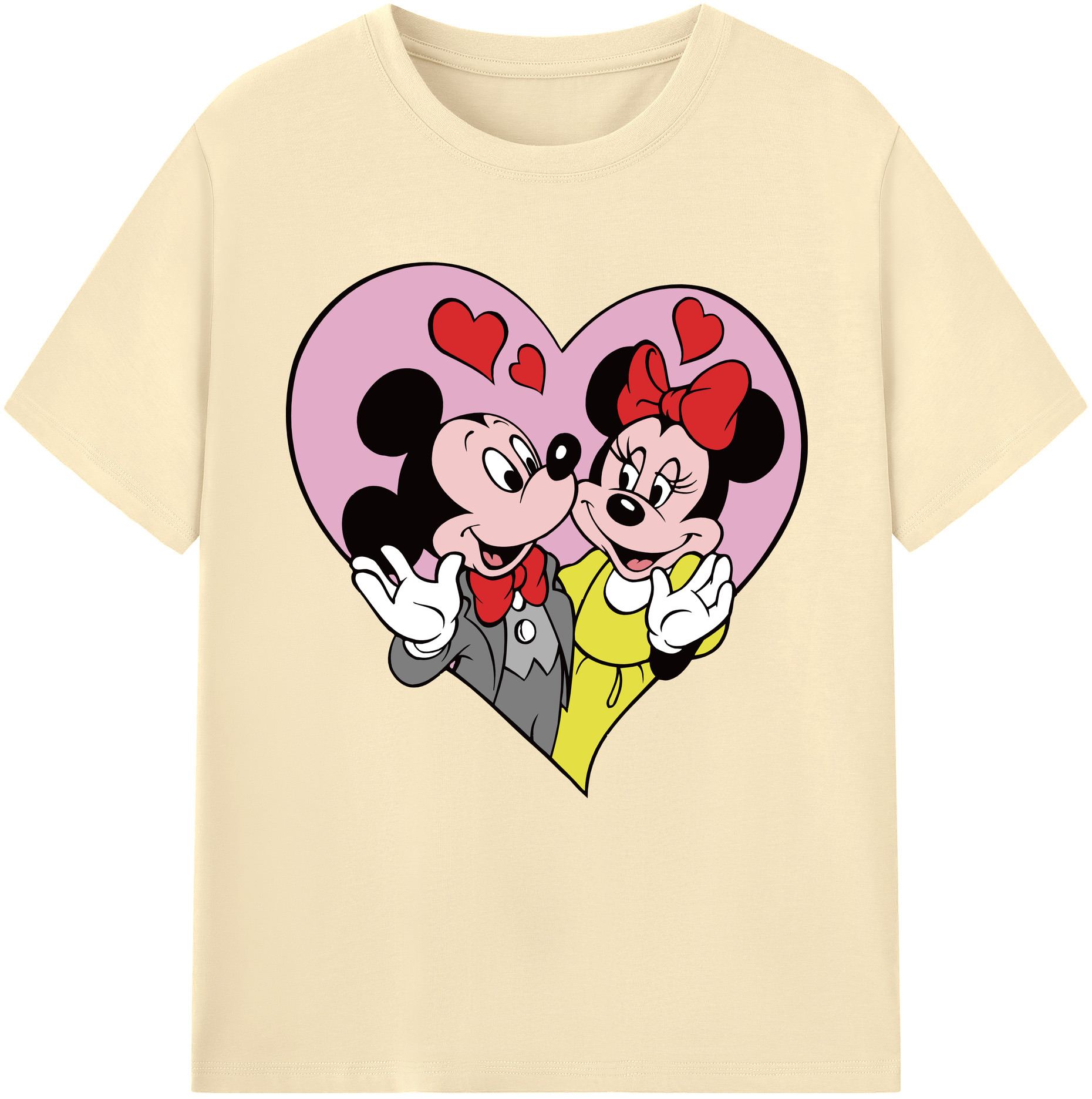 （画像用） ミッキーマウス Mickey Mouse 綿100％半袖Tシャツ（フロントプリント）