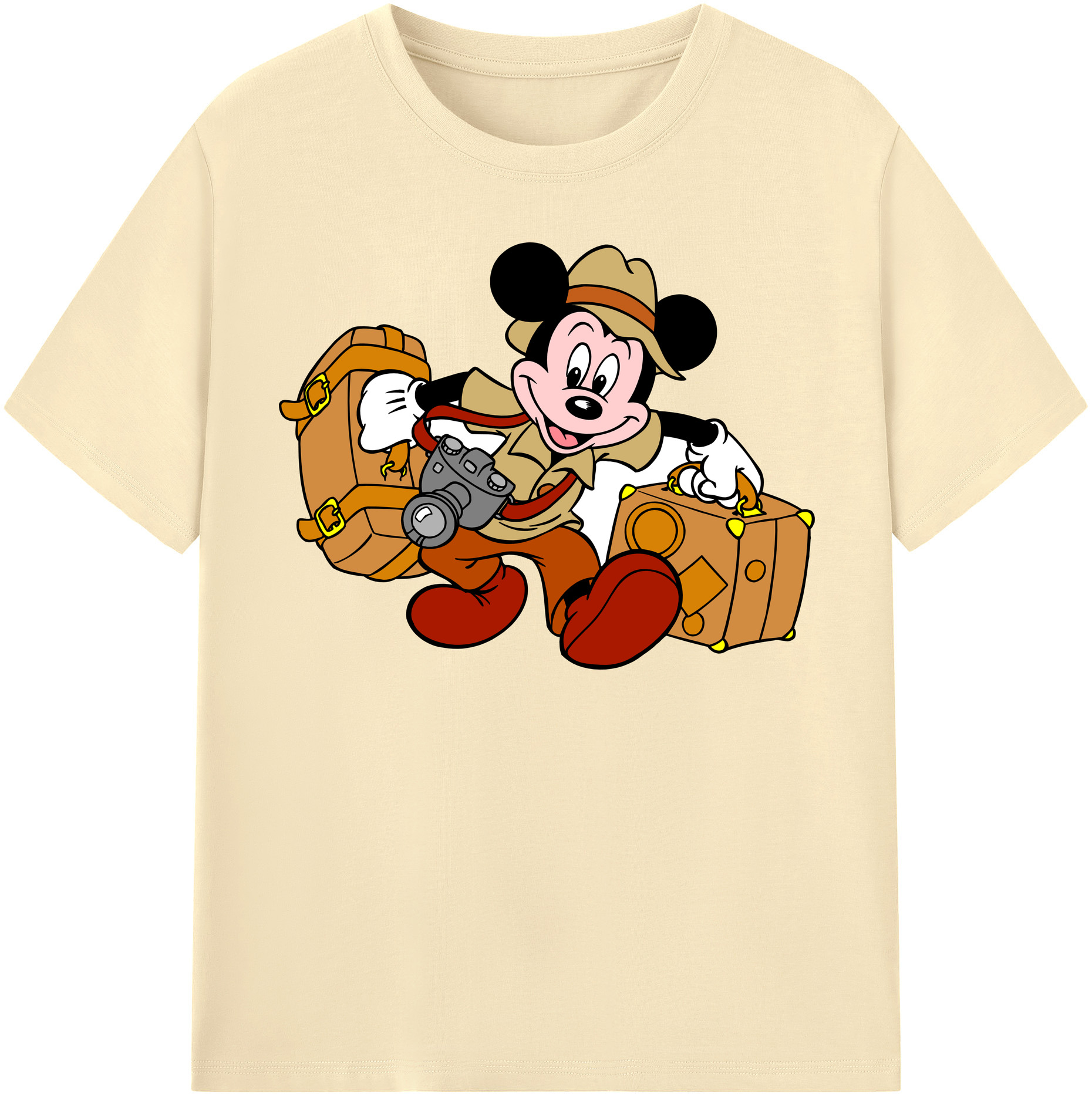 （画像用） ミッキーマウス Mickey Mouse 綿100％半袖Tシャツ（フロントプリント）