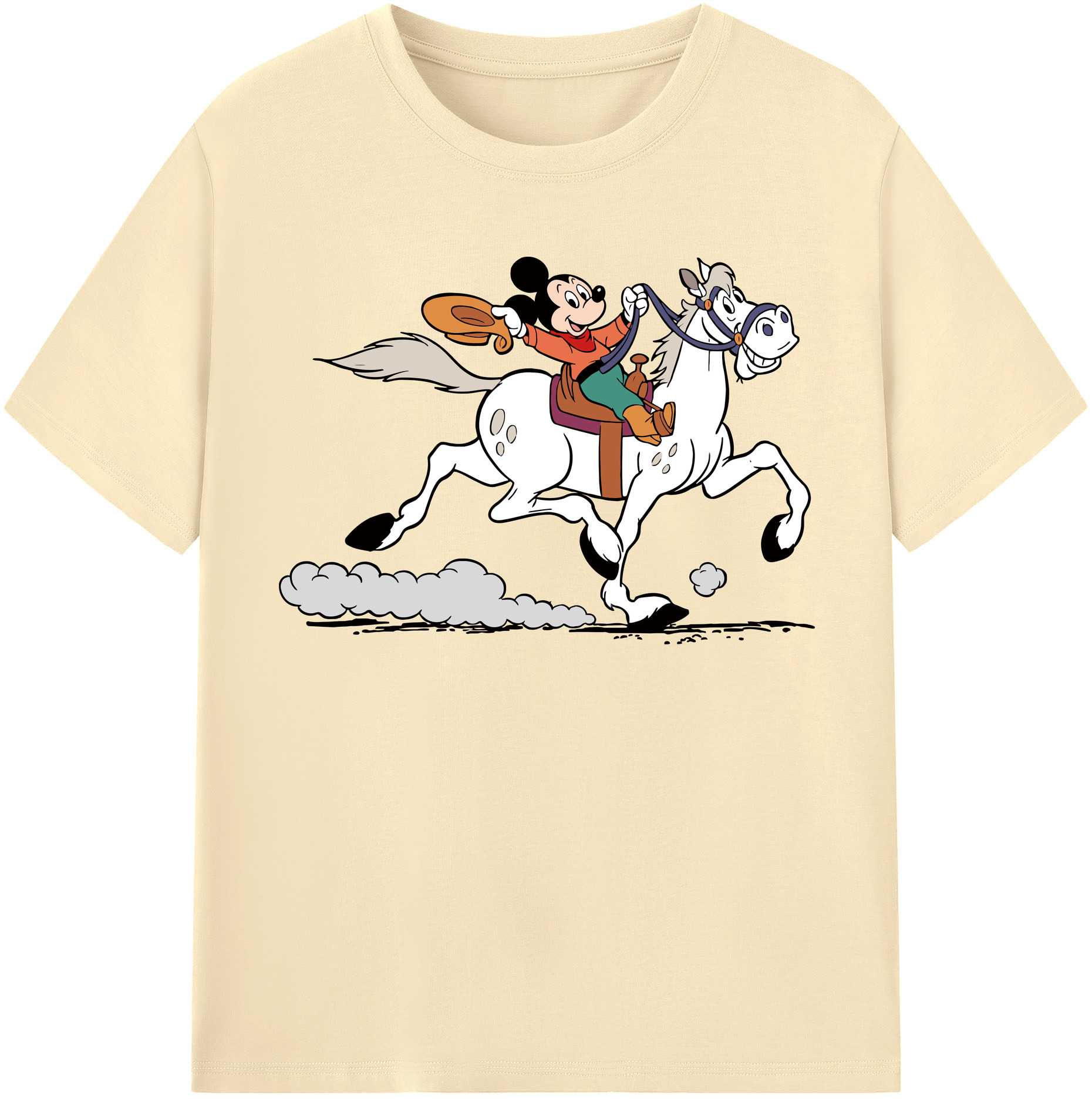 （画像用） ミッキーマウス Mickey Mouse 綿100％半袖Tシャツ（フロントプリント）