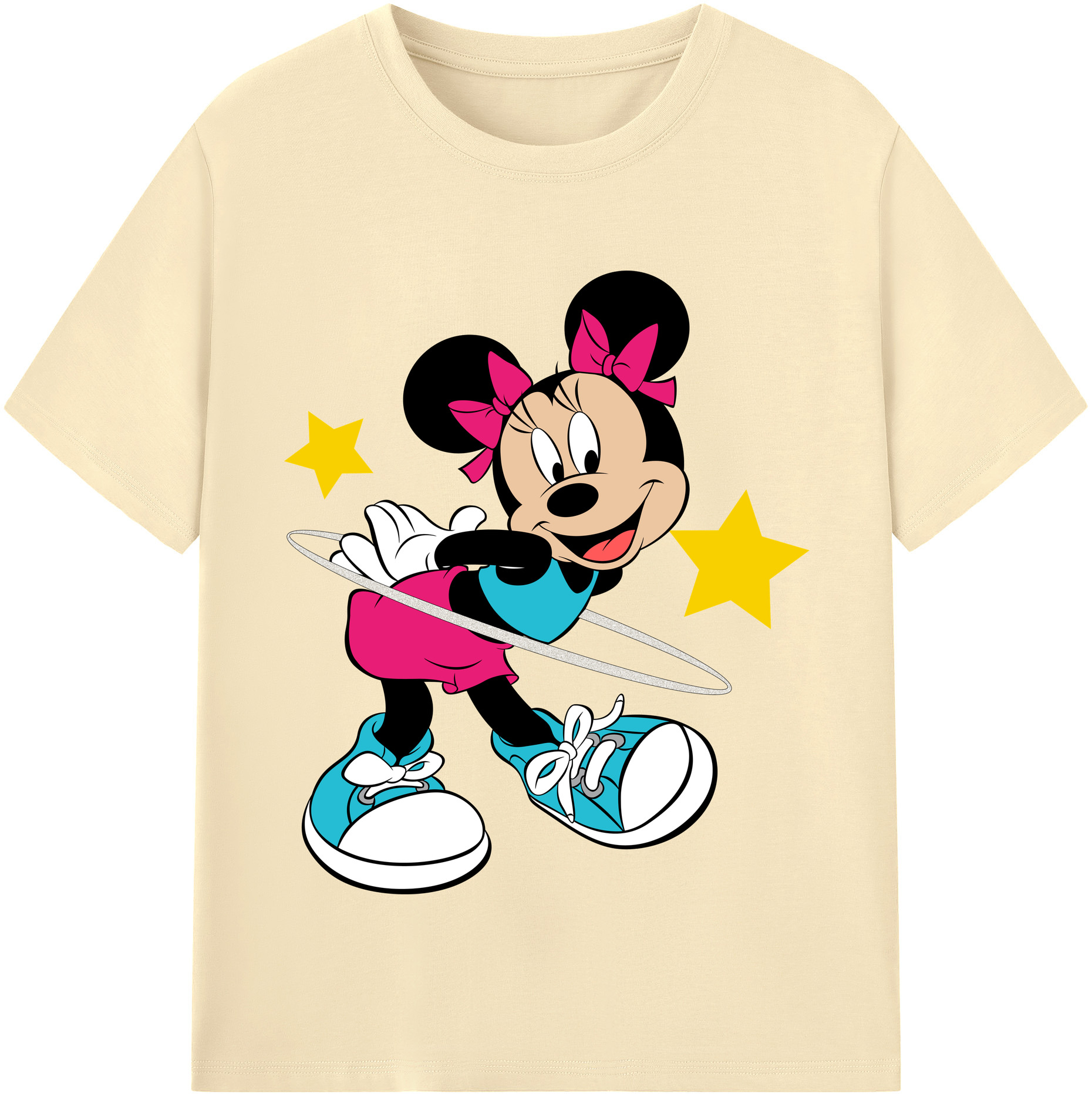 （画像用） ミッキーマウス Mickey Mouse 綿100％半袖Tシャツ（フロントプリント）