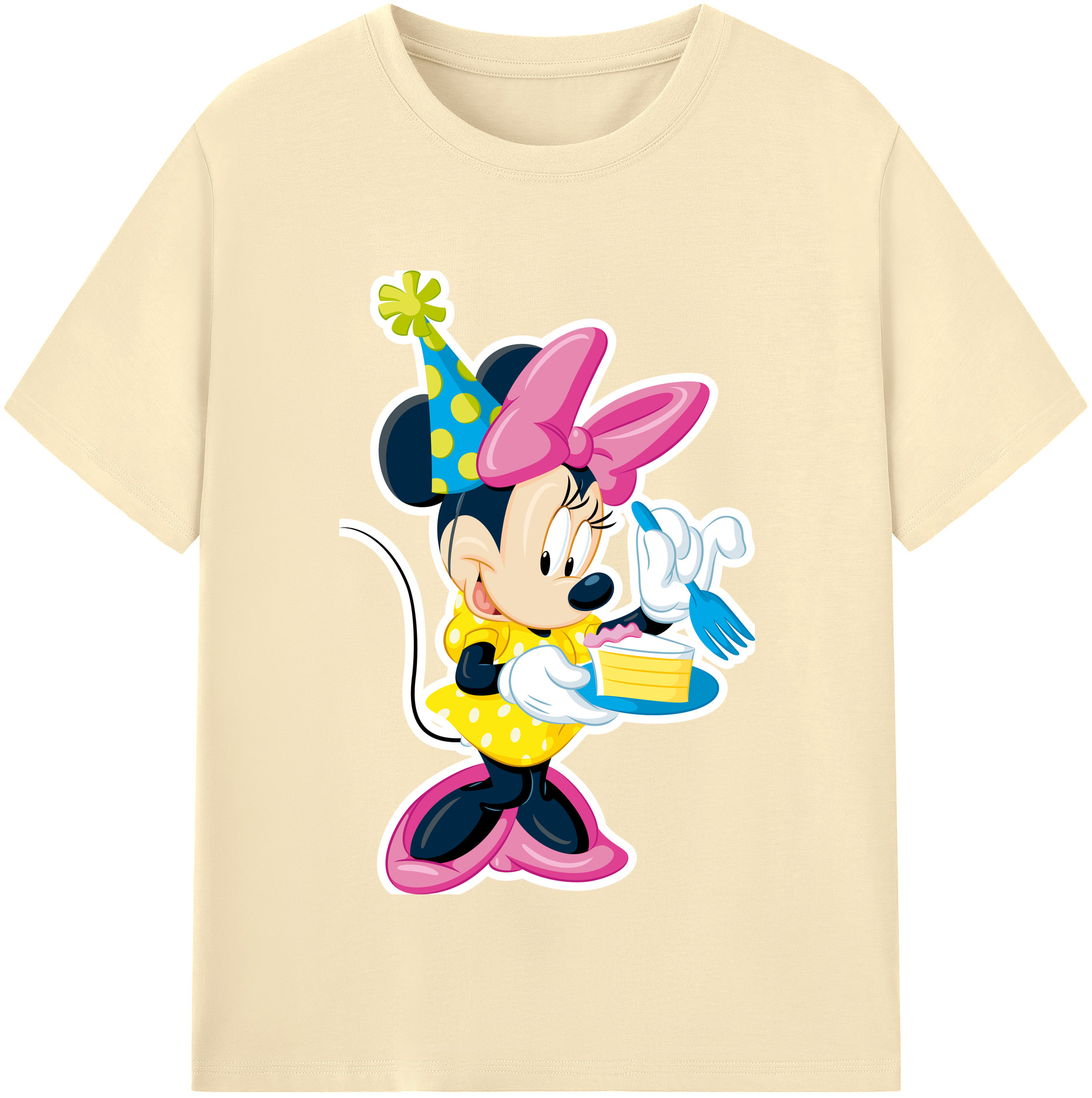 （画像用） ミッキーマウス Mickey Mouse 綿100％半袖Tシャツ（フロントプリント）