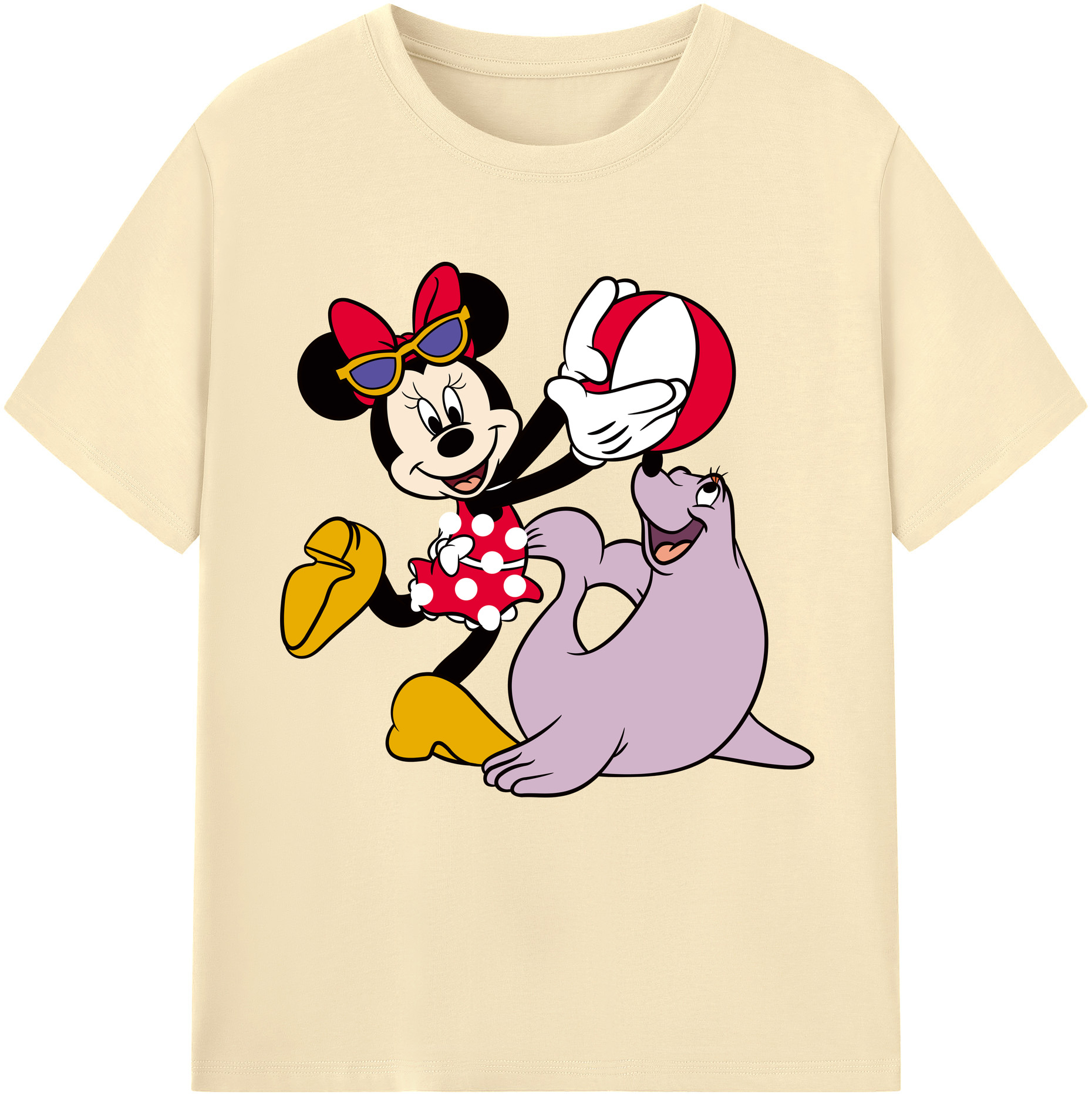 （画像用） ミッキーマウス Mickey Mouse 綿100％半袖Tシャツ（フロントプリント）