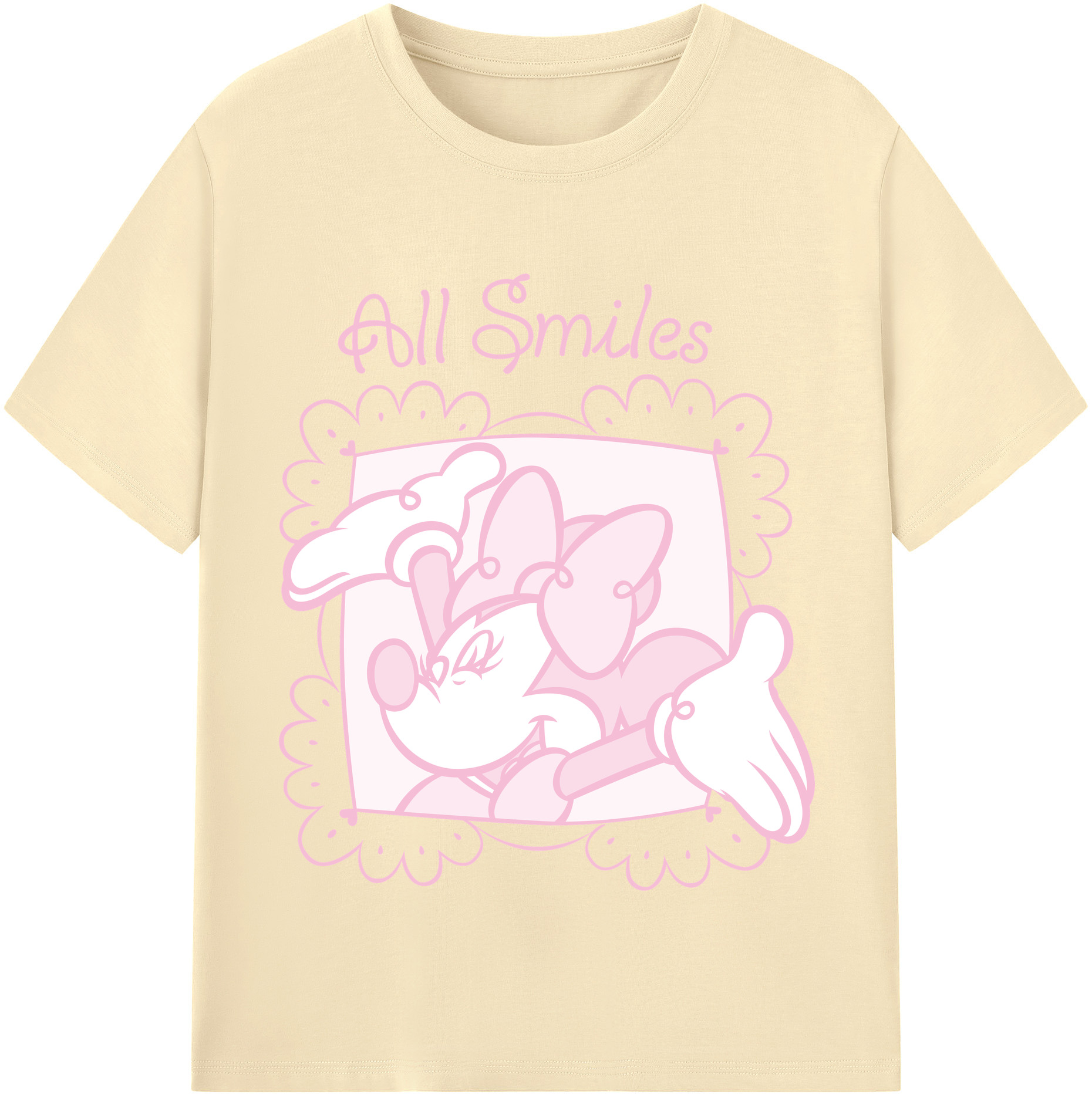 （画像用） ミッキーマウス Mickey Mouse 綿100％半袖Tシャツ（フロントプリント）