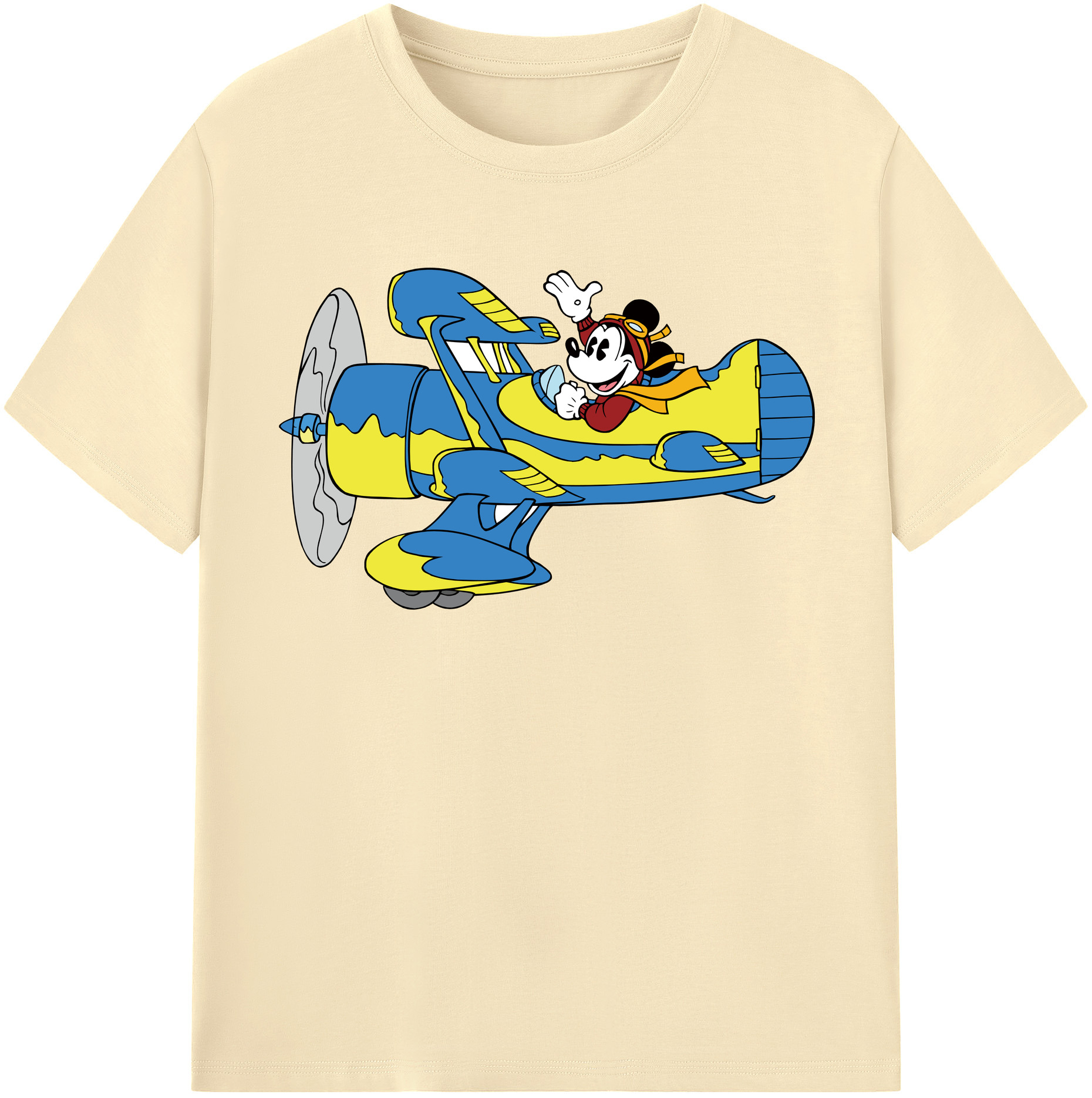 （画像用） ミッキーマウス Mickey Mouse 綿100％半袖Tシャツ（フロントプリント）