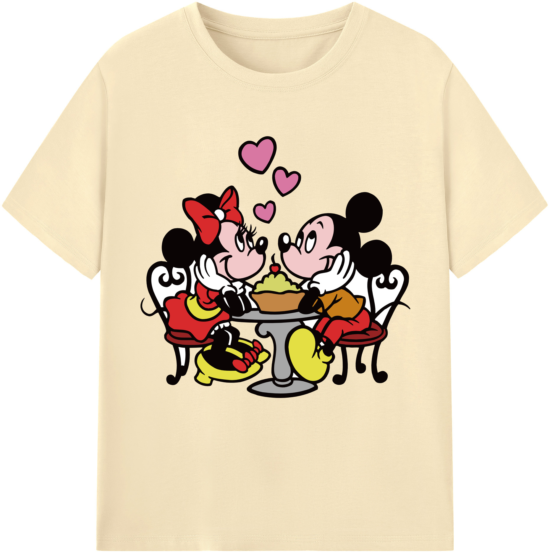 （画像用） ミッキーマウス Mickey Mouse 綿100％半袖Tシャツ（フロントプリント）