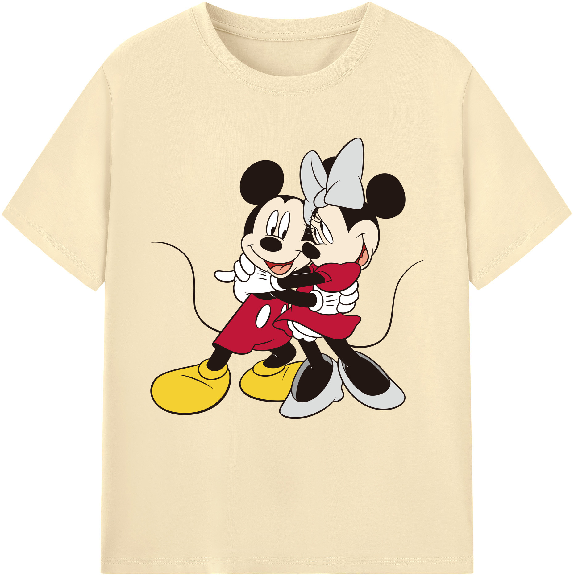 （画像用） ミッキーマウス Mickey Mouse 綿100％半袖Tシャツ（フロントプリント）