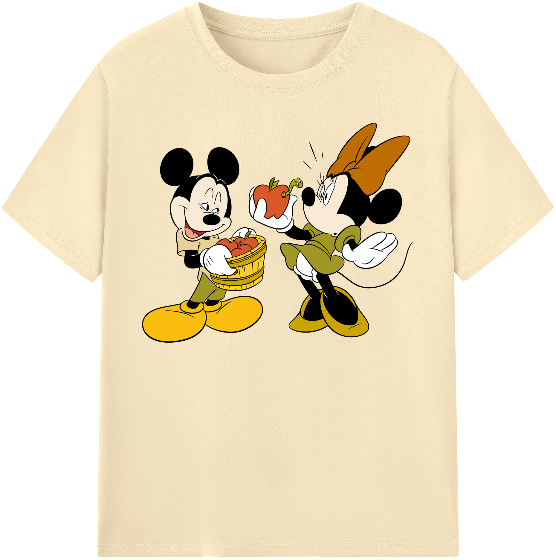 （画像用） ミッキーマウス Mickey Mouse 綿100％半袖Tシャツ（フロントプリント）