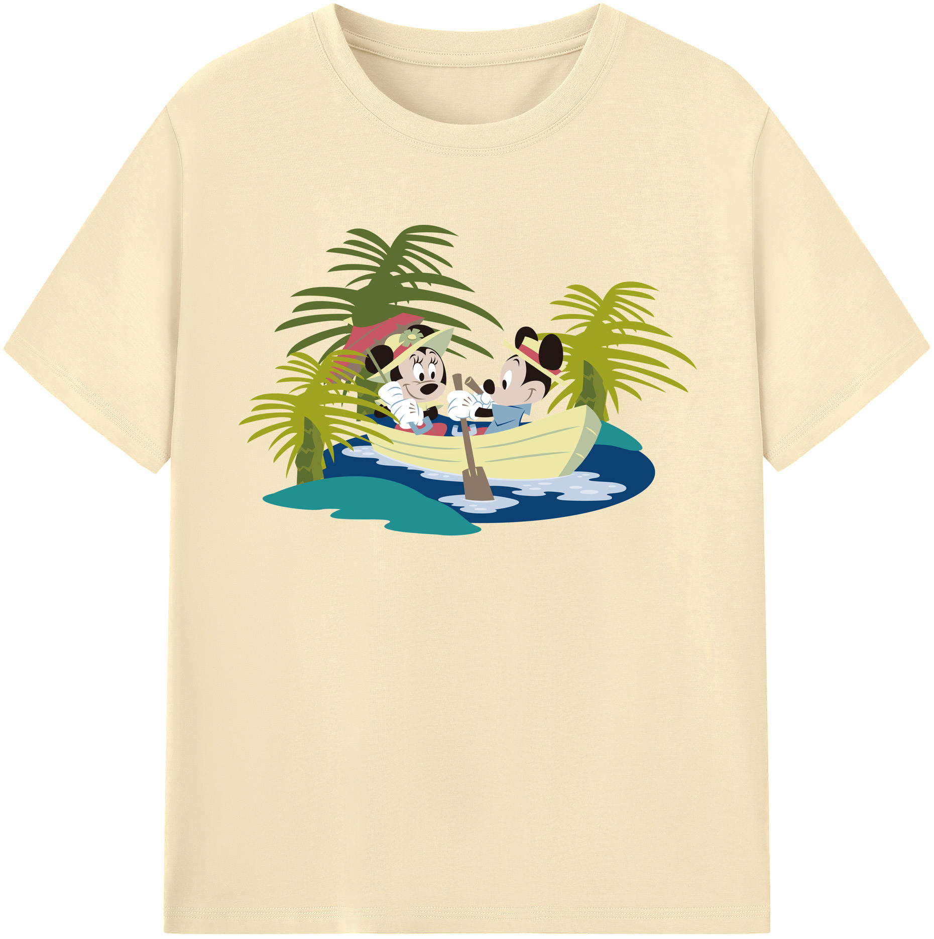 （画像用） ミッキーマウス Mickey Mouse 綿100％半袖Tシャツ（フロントプリント）