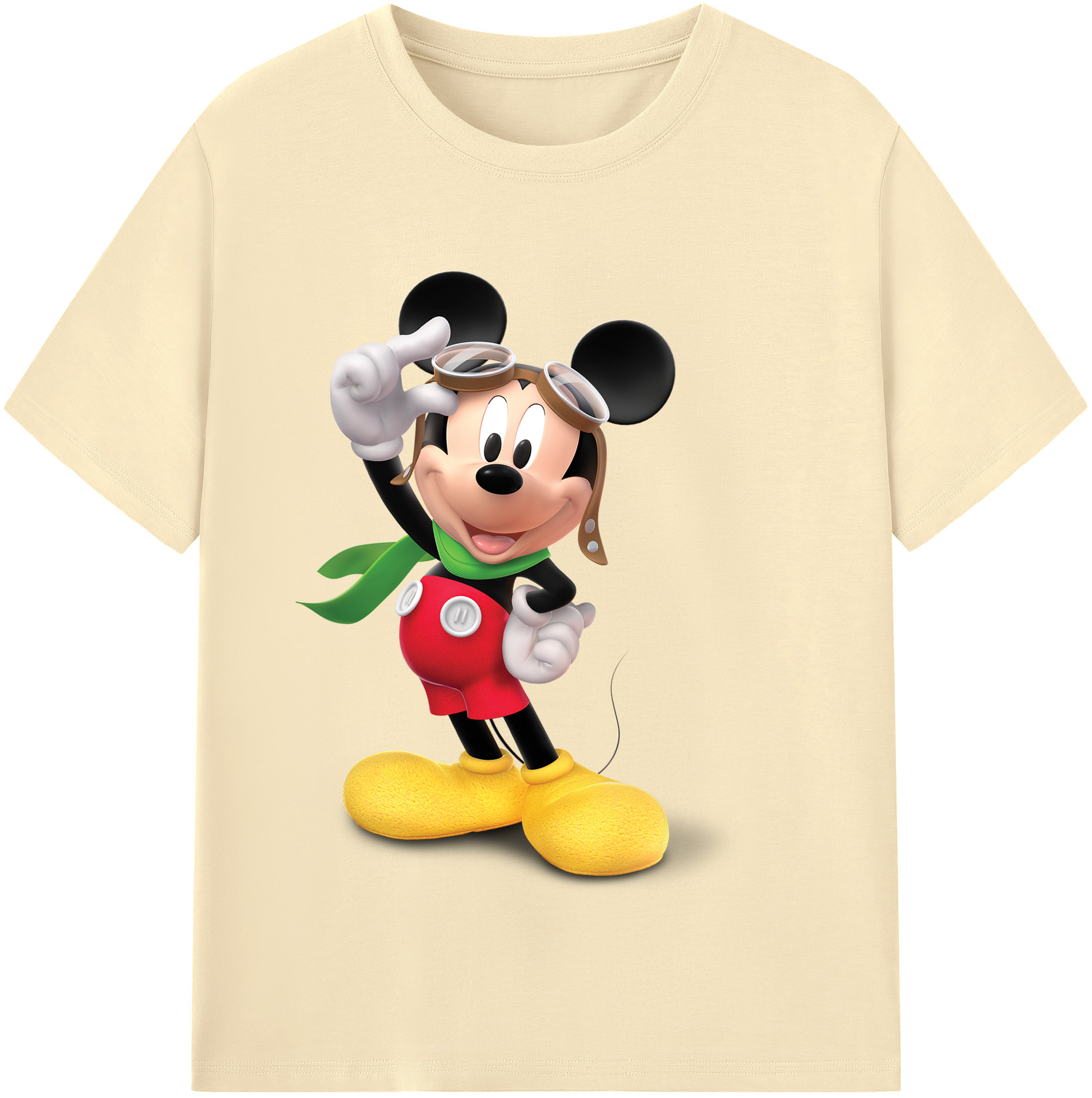 （画像用） ミッキーマウス Mickey Mouse 綿100％半袖Tシャツ（フロントプリント）