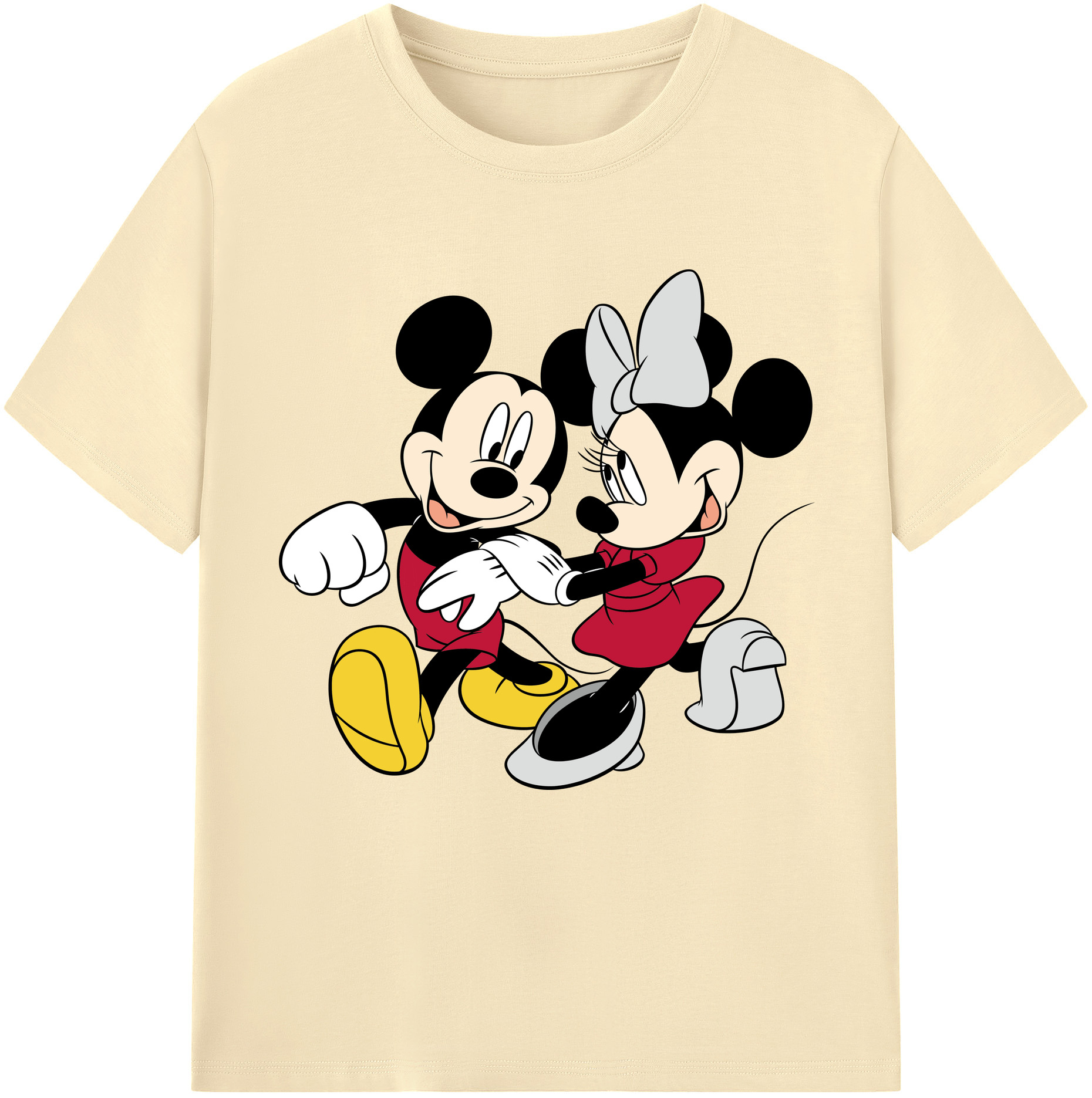 （画像用） ミッキーマウス Mickey Mouse 綿100％半袖Tシャツ（フロントプリント）