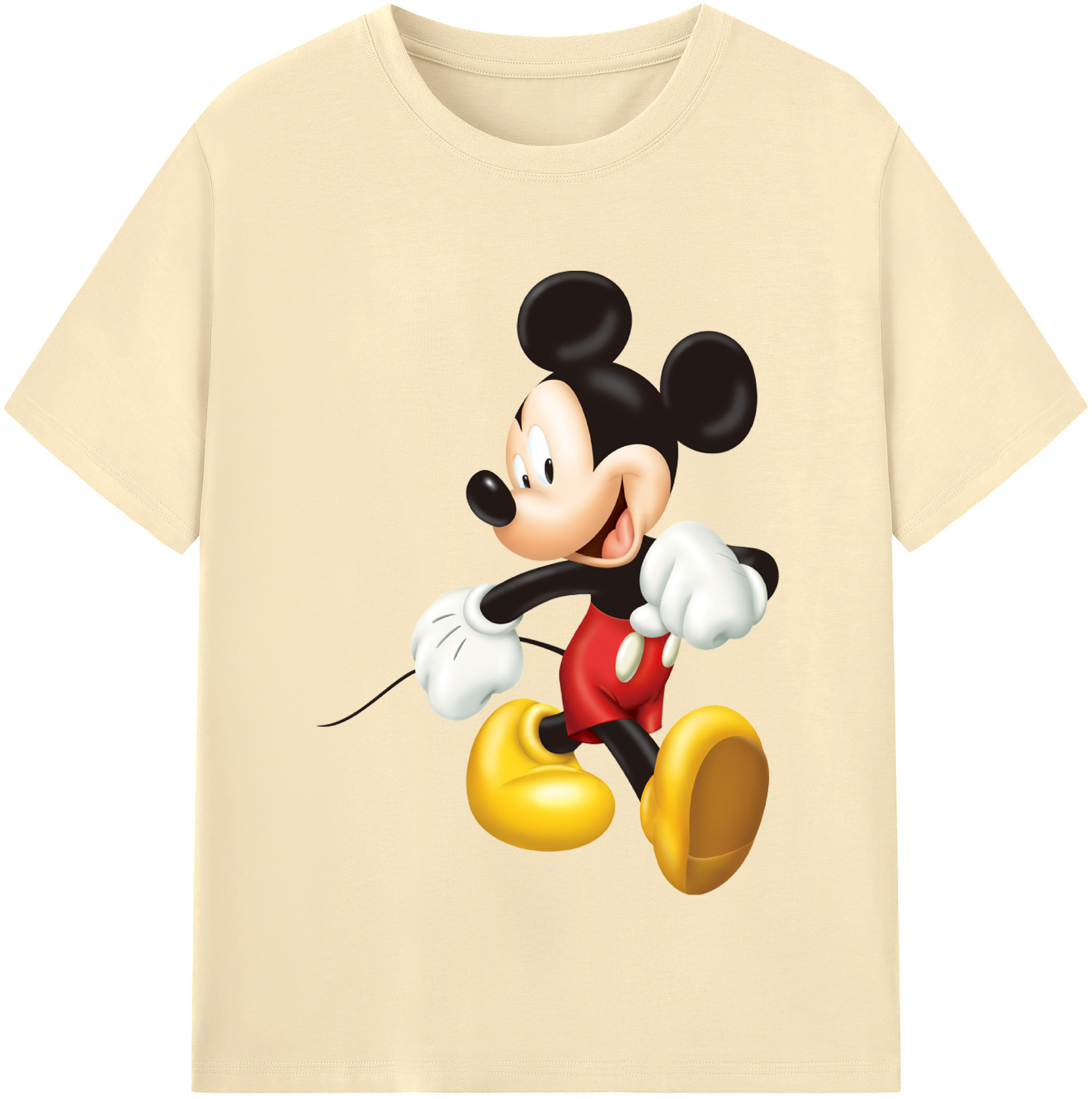 （画像用） ミッキーマウス Mickey Mouse 綿100％半袖Tシャツ（フロントプリント）