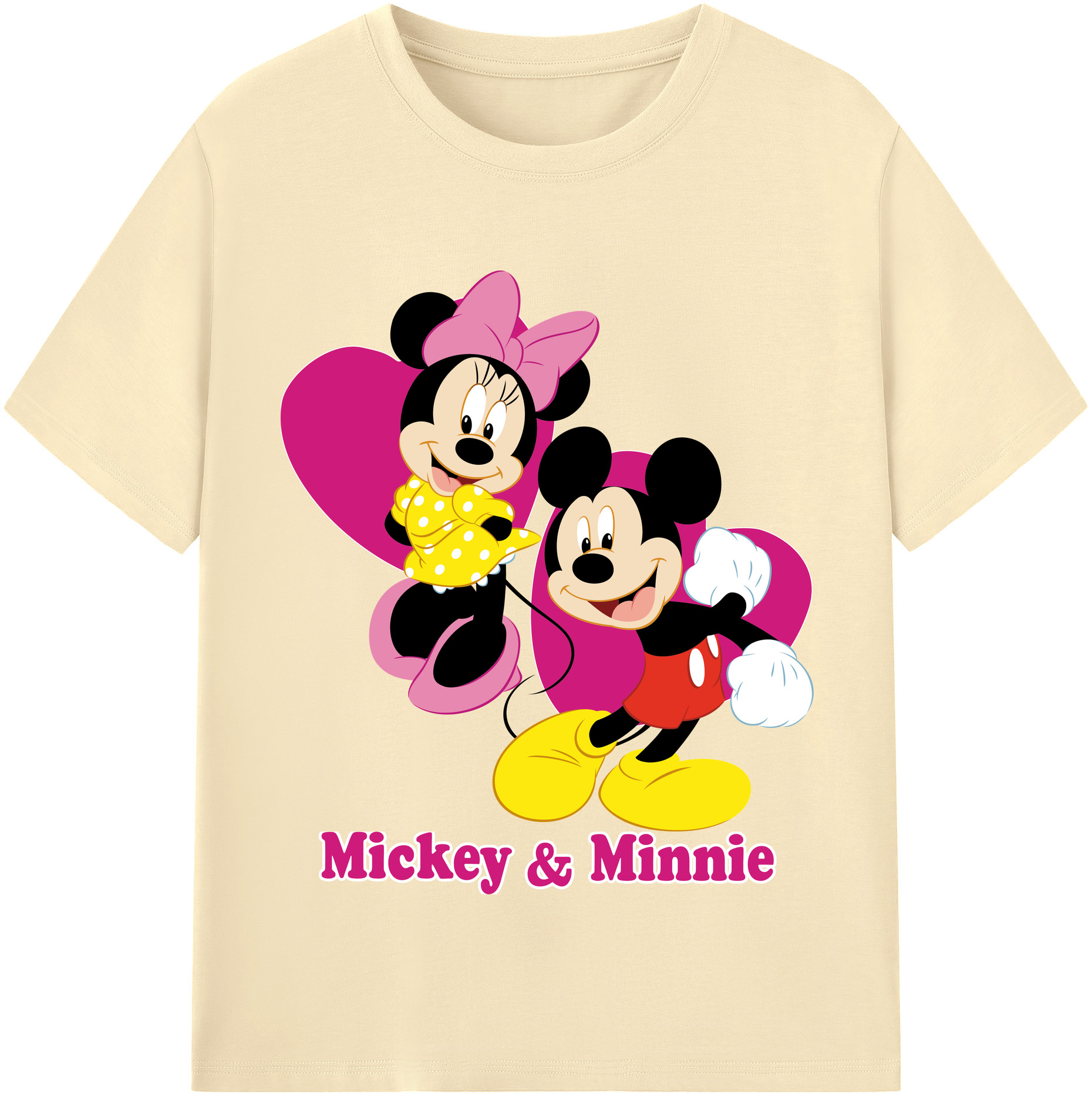 （画像用） ミッキーマウス Mickey Mouse 綿100％半袖Tシャツ（フロントプリント）