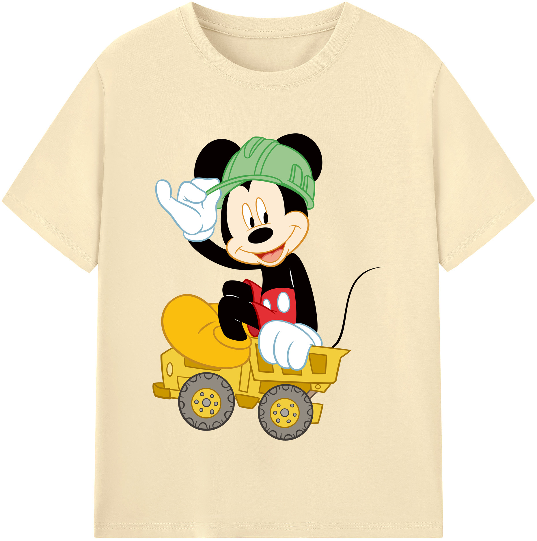 （画像用） ミッキーマウス Mickey Mouse 綿100％半袖Tシャツ（フロントプリント）