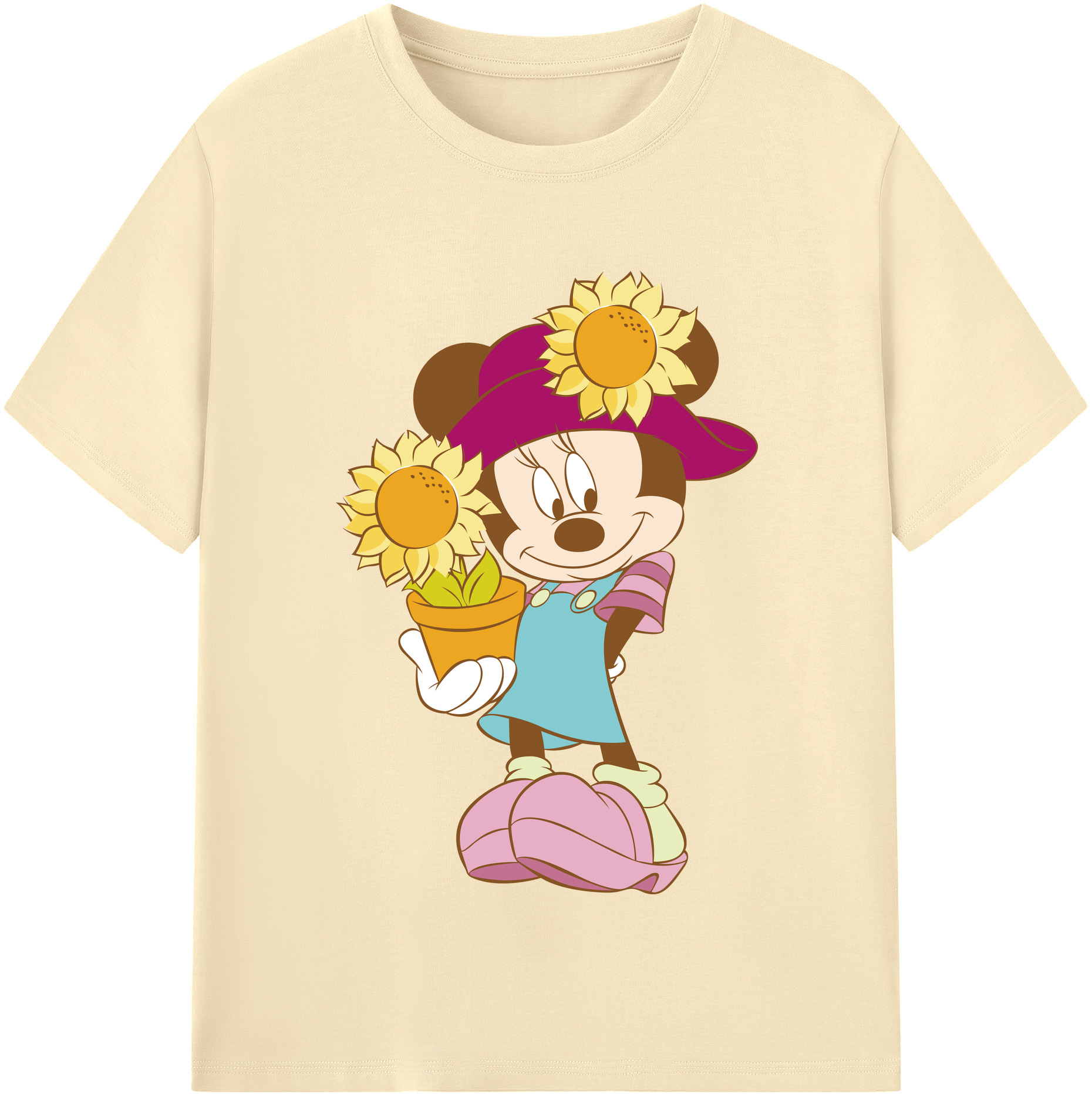 （画像用） ミッキーマウス Mickey Mouse 綿100％半袖Tシャツ（フロントプリント）