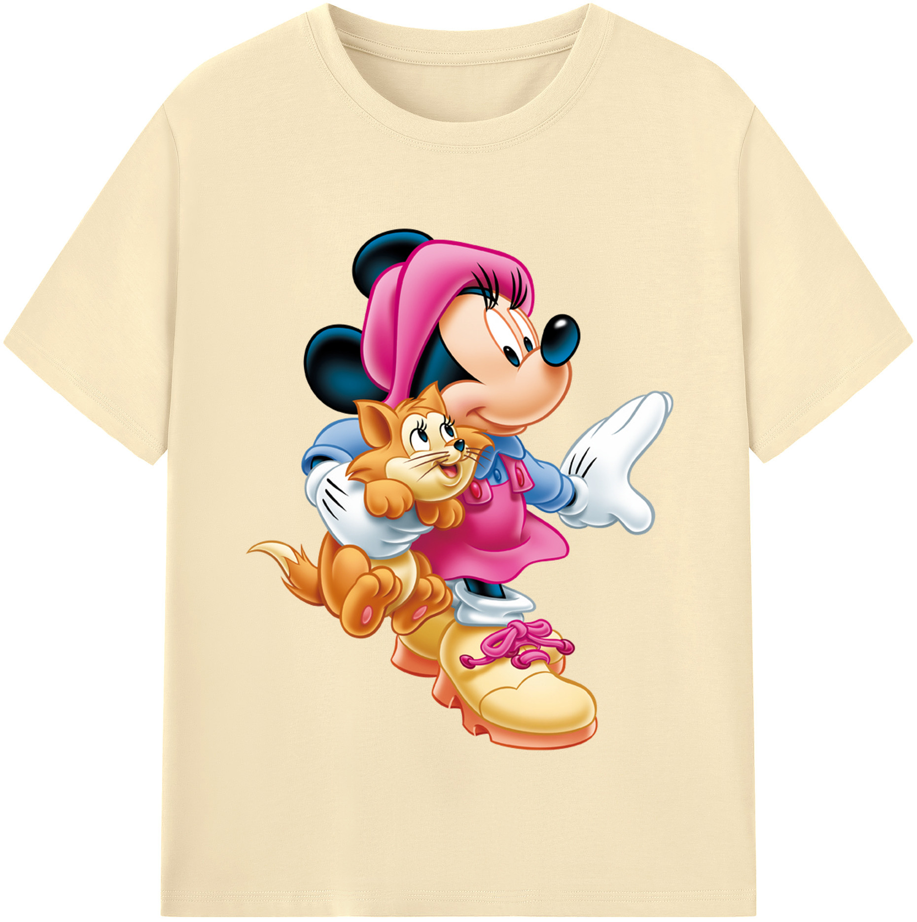 （画像用） ミッキーマウス Mickey Mouse 綿100％半袖Tシャツ（フロントプリント）