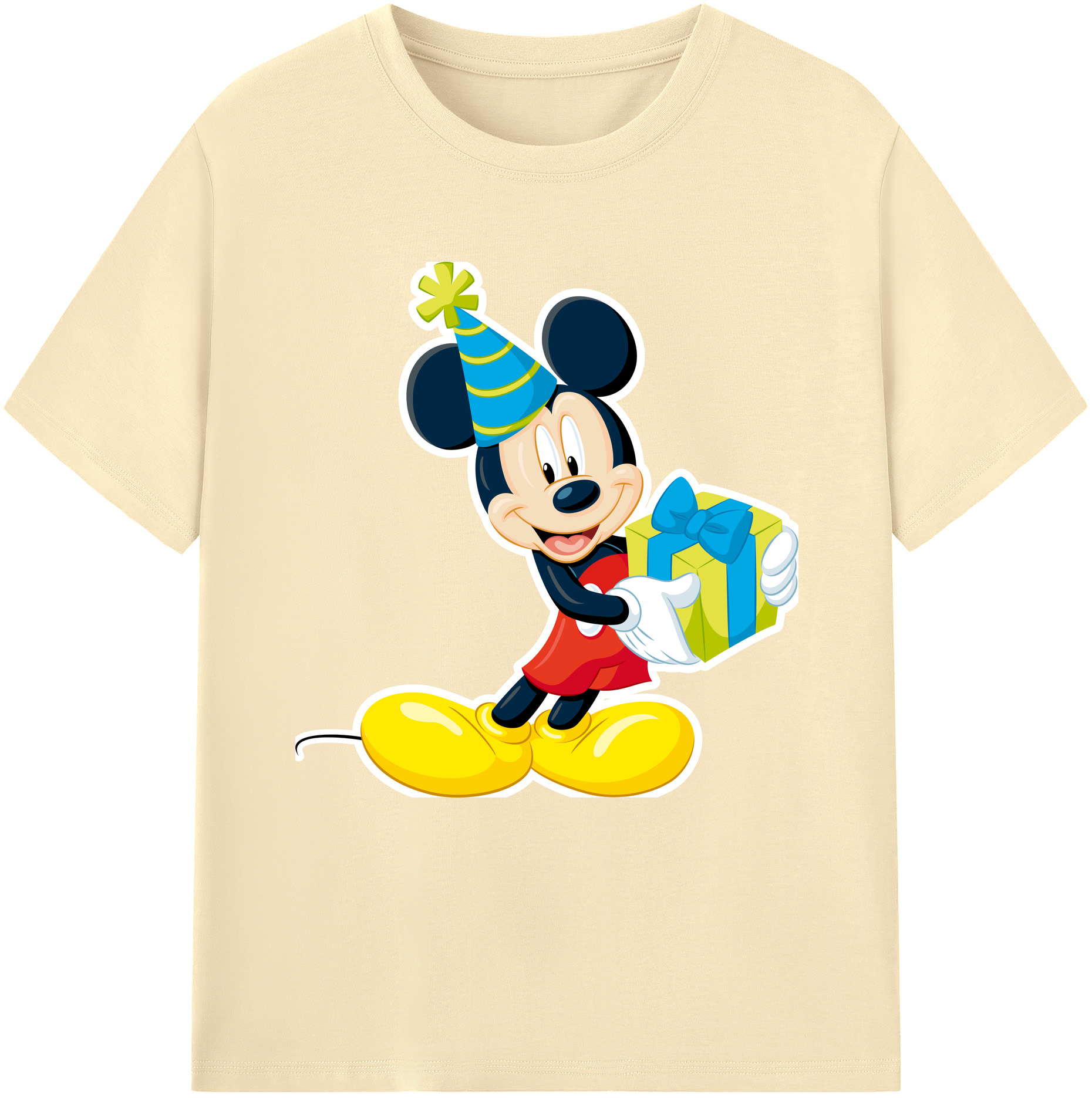 （画像用） ミッキーマウス Mickey Mouse 綿100％半袖Tシャツ（フロントプリント）