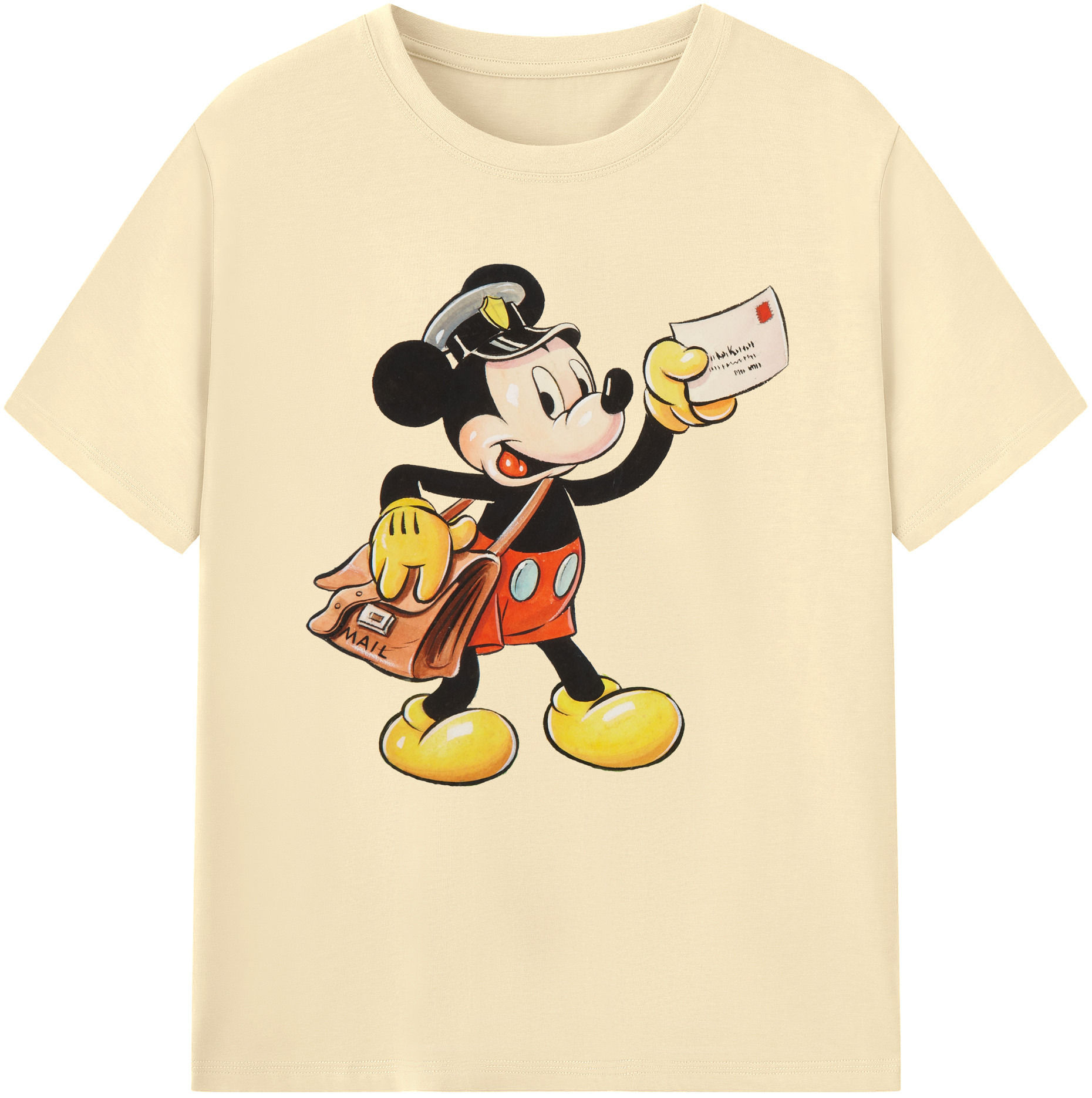 （画像用） ミッキーマウス Mickey Mouse 綿100％半袖Tシャツ（フロントプリント）