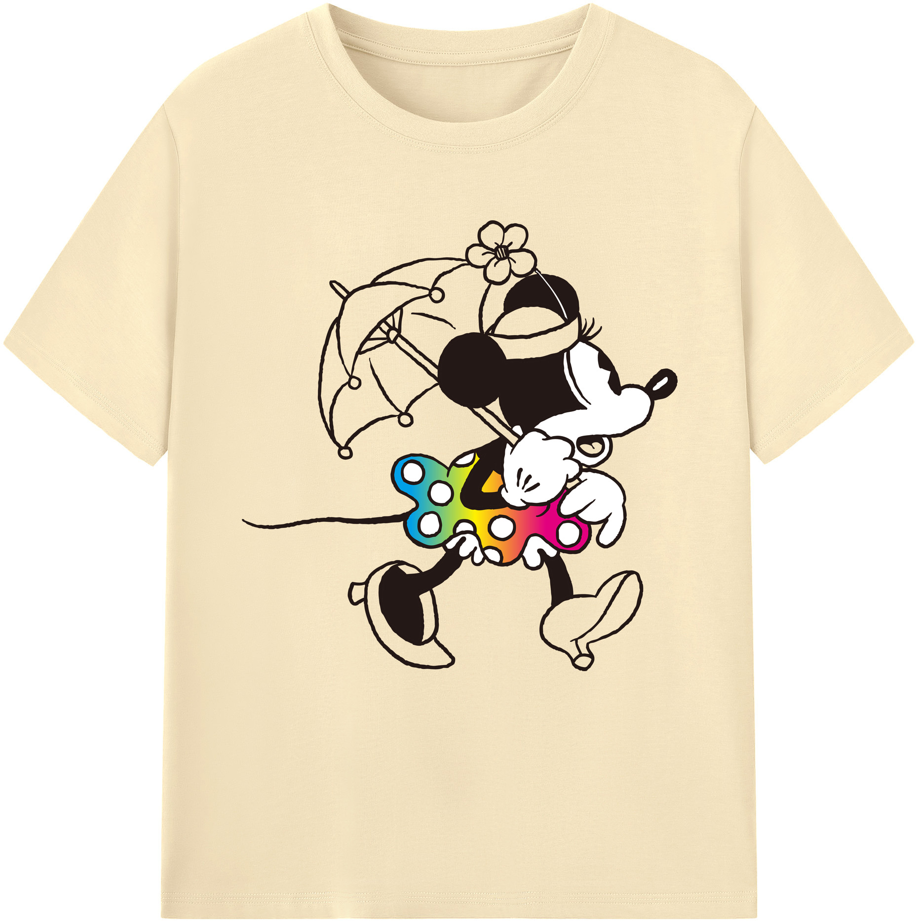 （画像用） ミッキーマウス Mickey Mouse 綿100％半袖Tシャツ（フロントプリント）