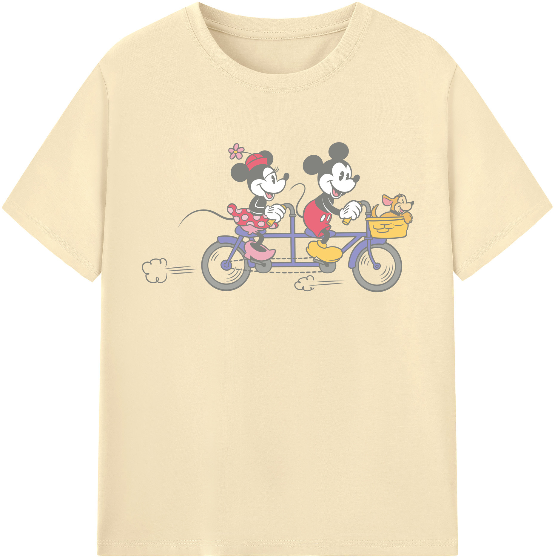 （画像用） ミッキーマウス Mickey Mouse 綿100％半袖Tシャツ（フロントプリント）