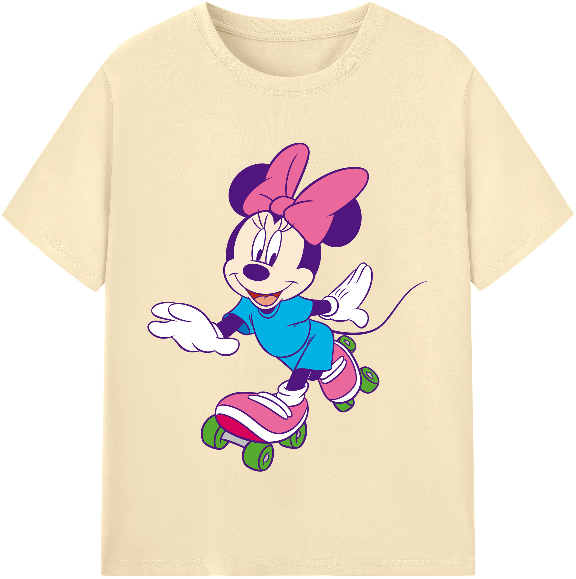 （画像用） ミッキーマウス Mickey Mouse 綿100％半袖Tシャツ（フロントプリント）