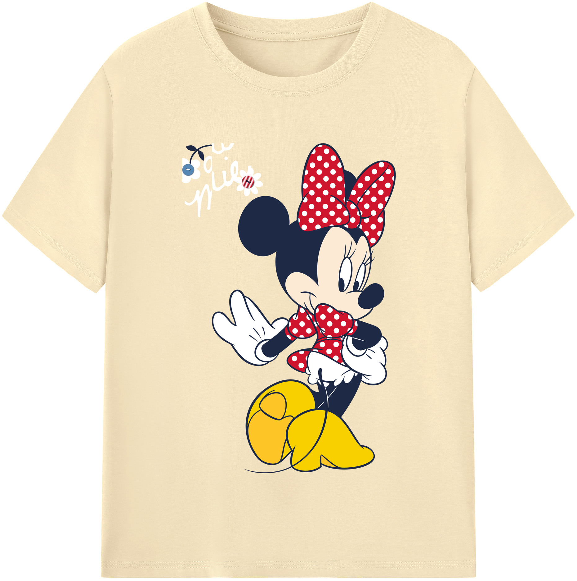 （画像用） ミッキーマウス Mickey Mouse 綿100％半袖Tシャツ（フロントプリント）