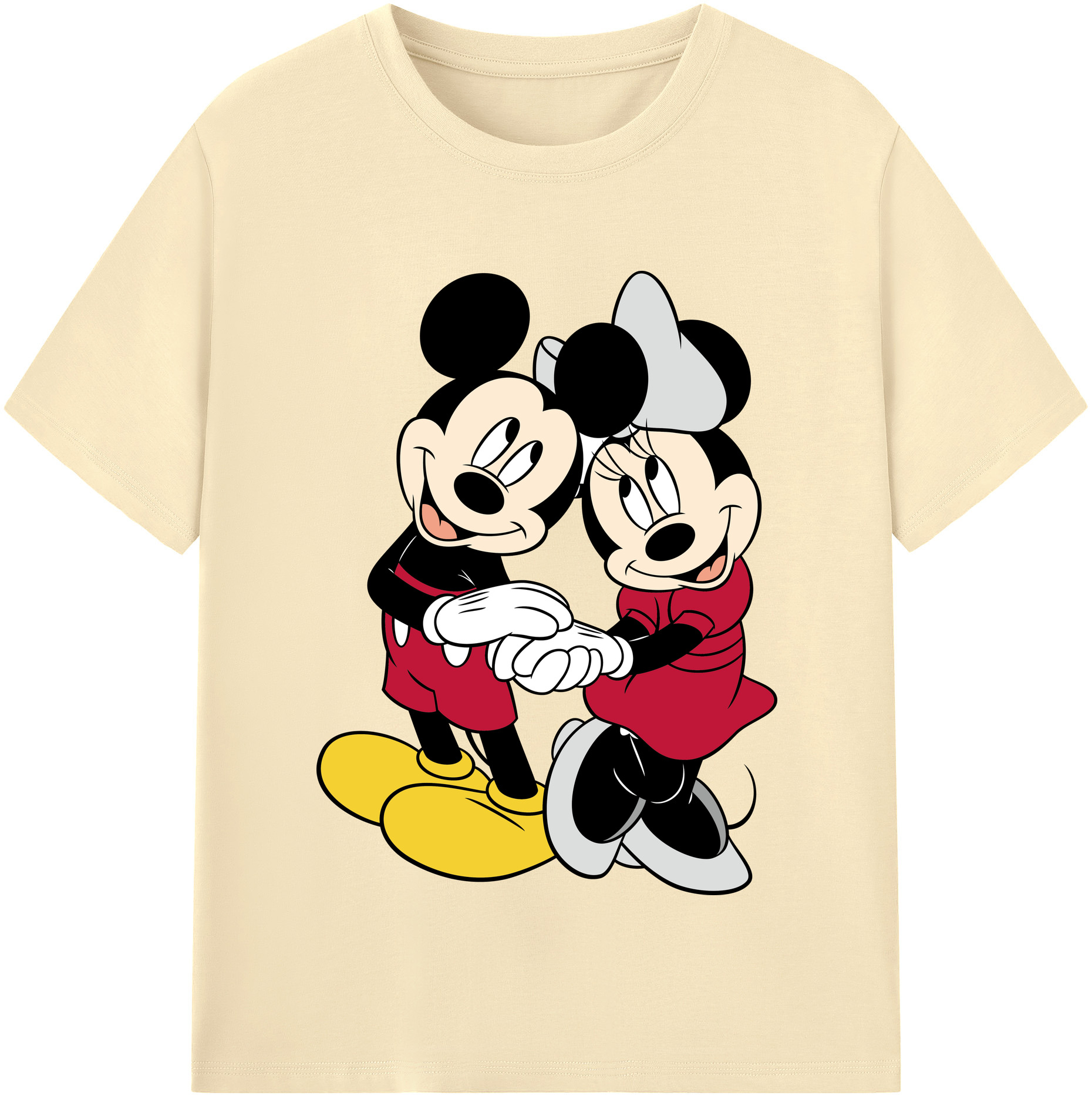 （画像用） ミッキーマウス Mickey Mouse 綿100％半袖Tシャツ（フロントプリント）