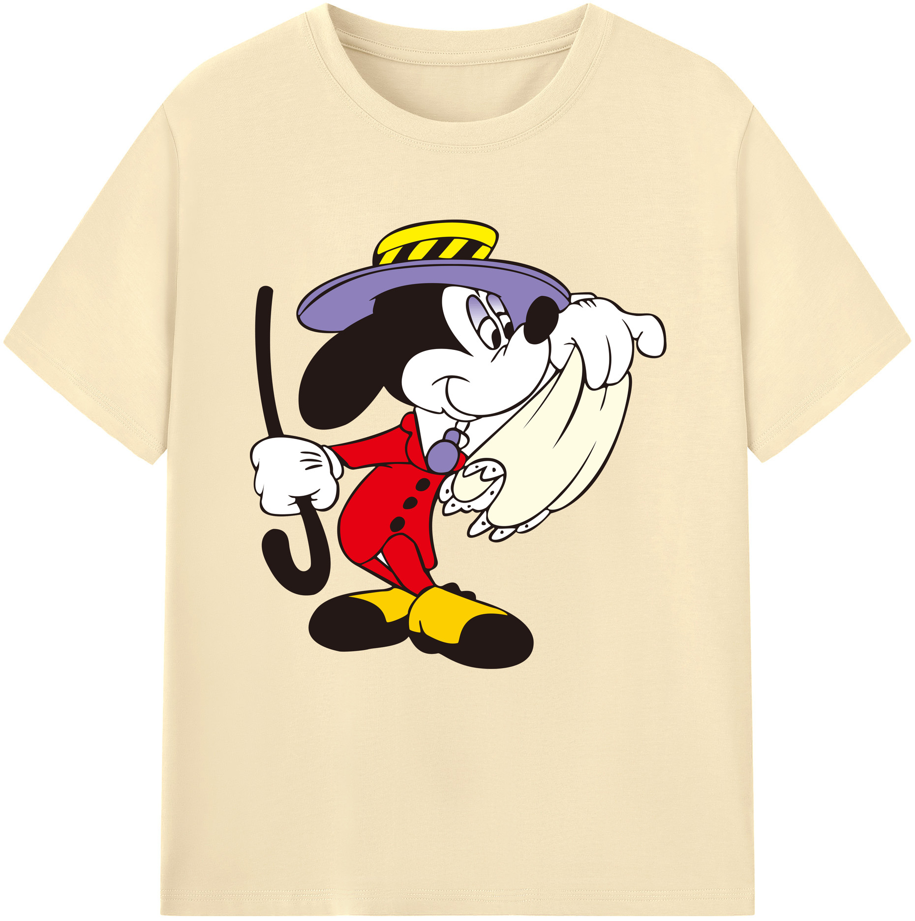 （画像用） ミッキーマウス Mickey Mouse 綿100％半袖Tシャツ（フロントプリント）