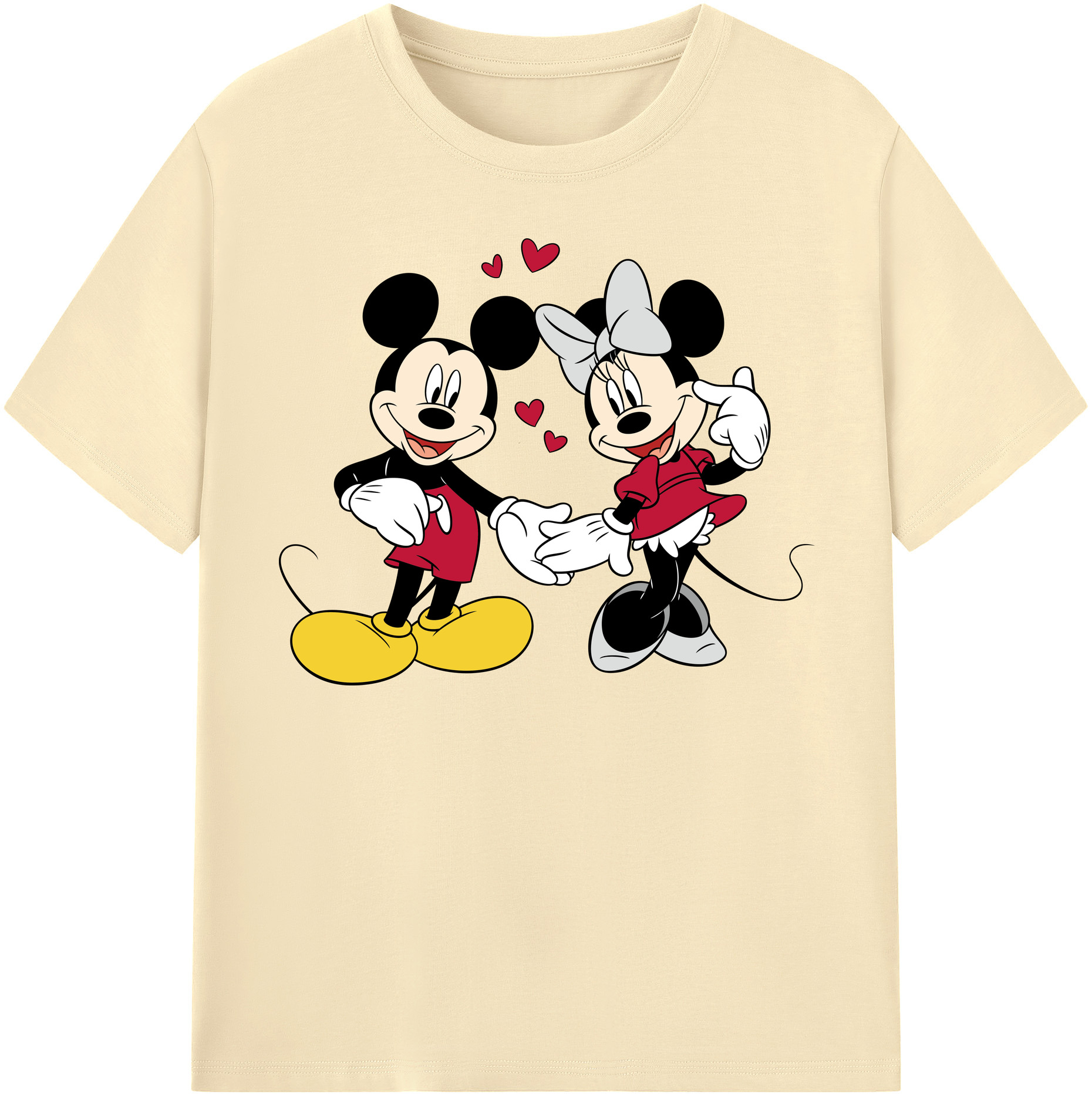 （画像用） ミッキーマウス Mickey Mouse 綿100％半袖Tシャツ（フロントプリント）