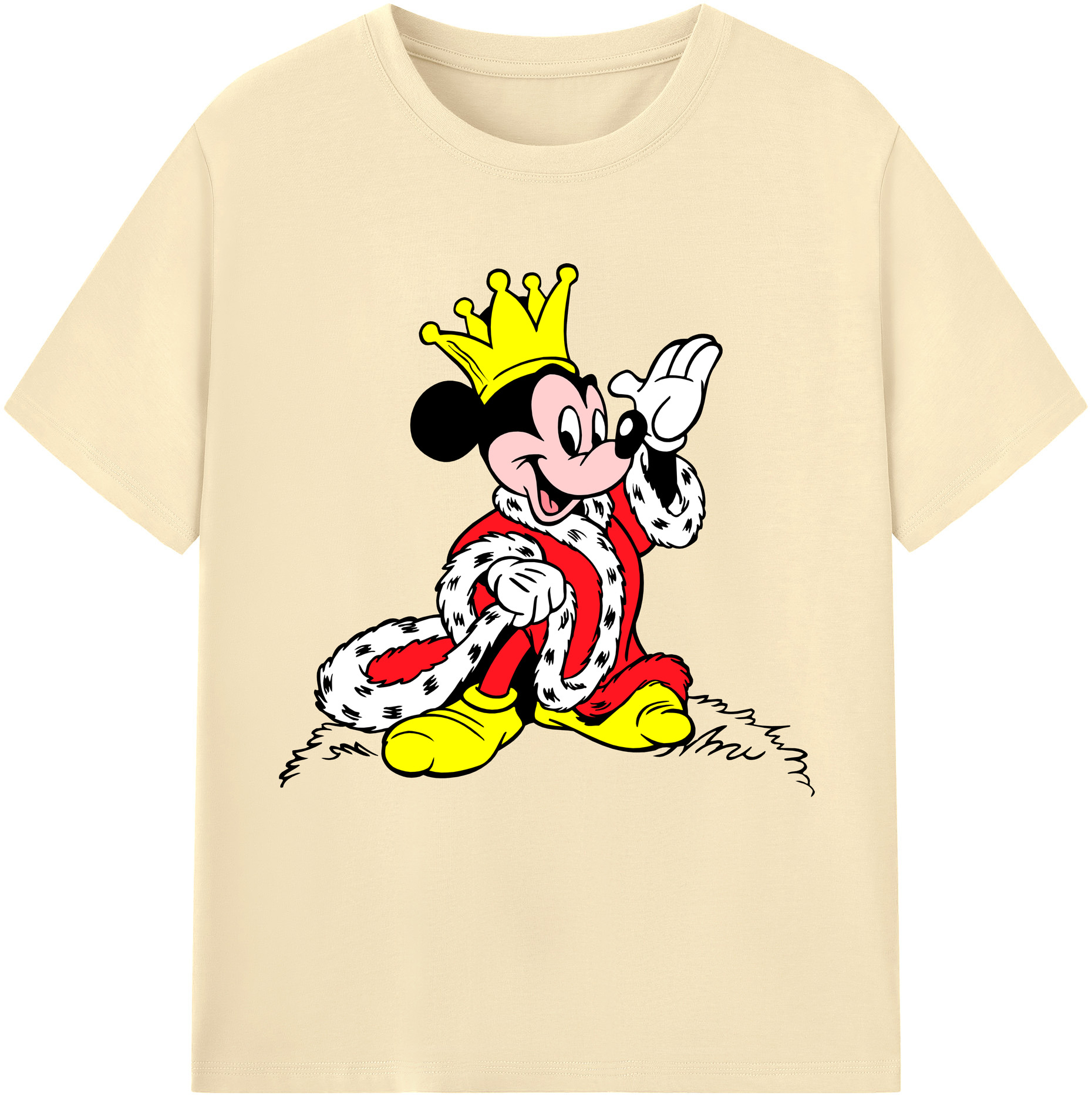 （画像用） ミッキーマウス Mickey Mouse 綿100％半袖Tシャツ（フロントプリント）