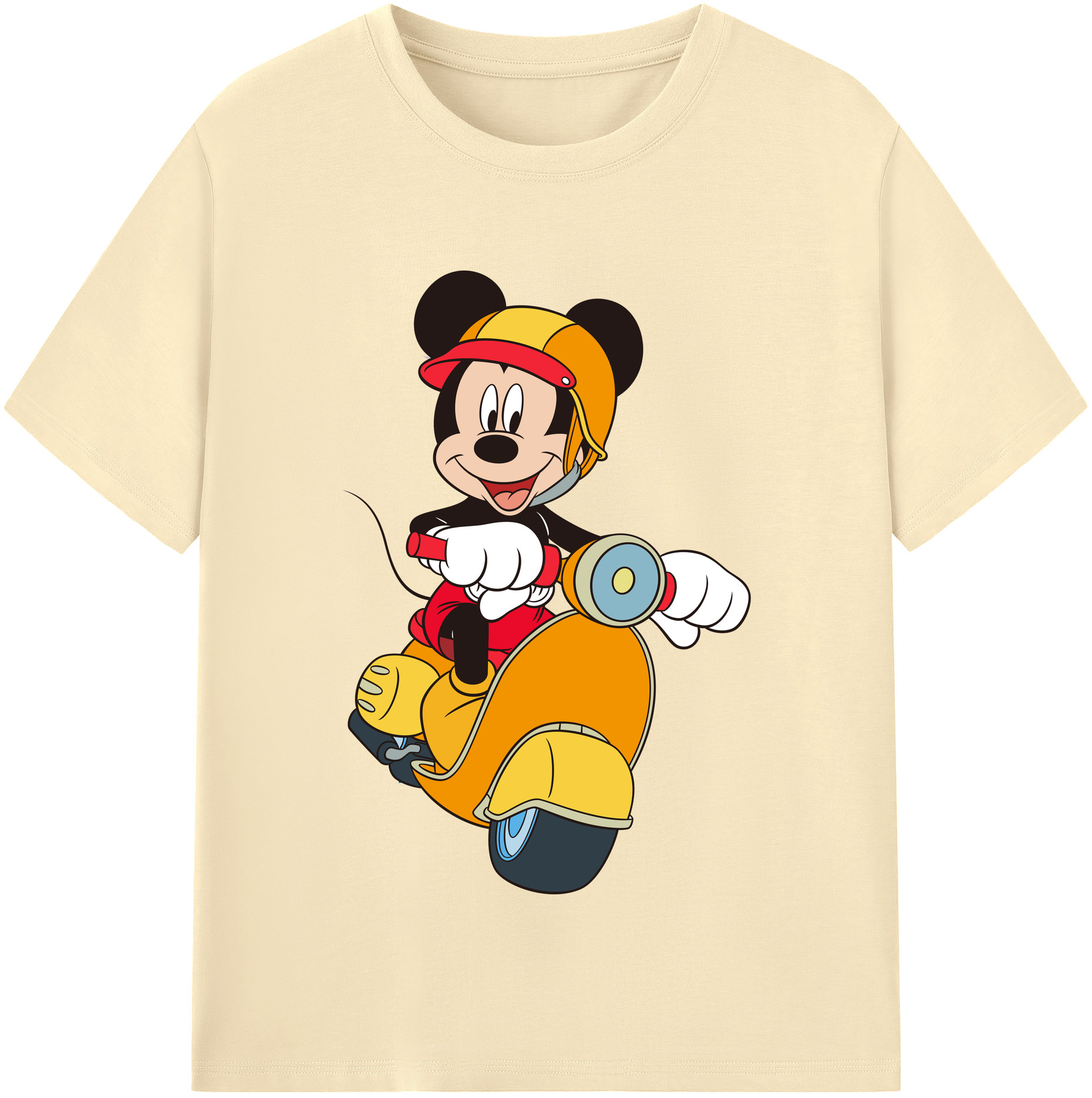 （画像用） ミッキーマウス Mickey Mouse 綿100％半袖Tシャツ（フロントプリント）