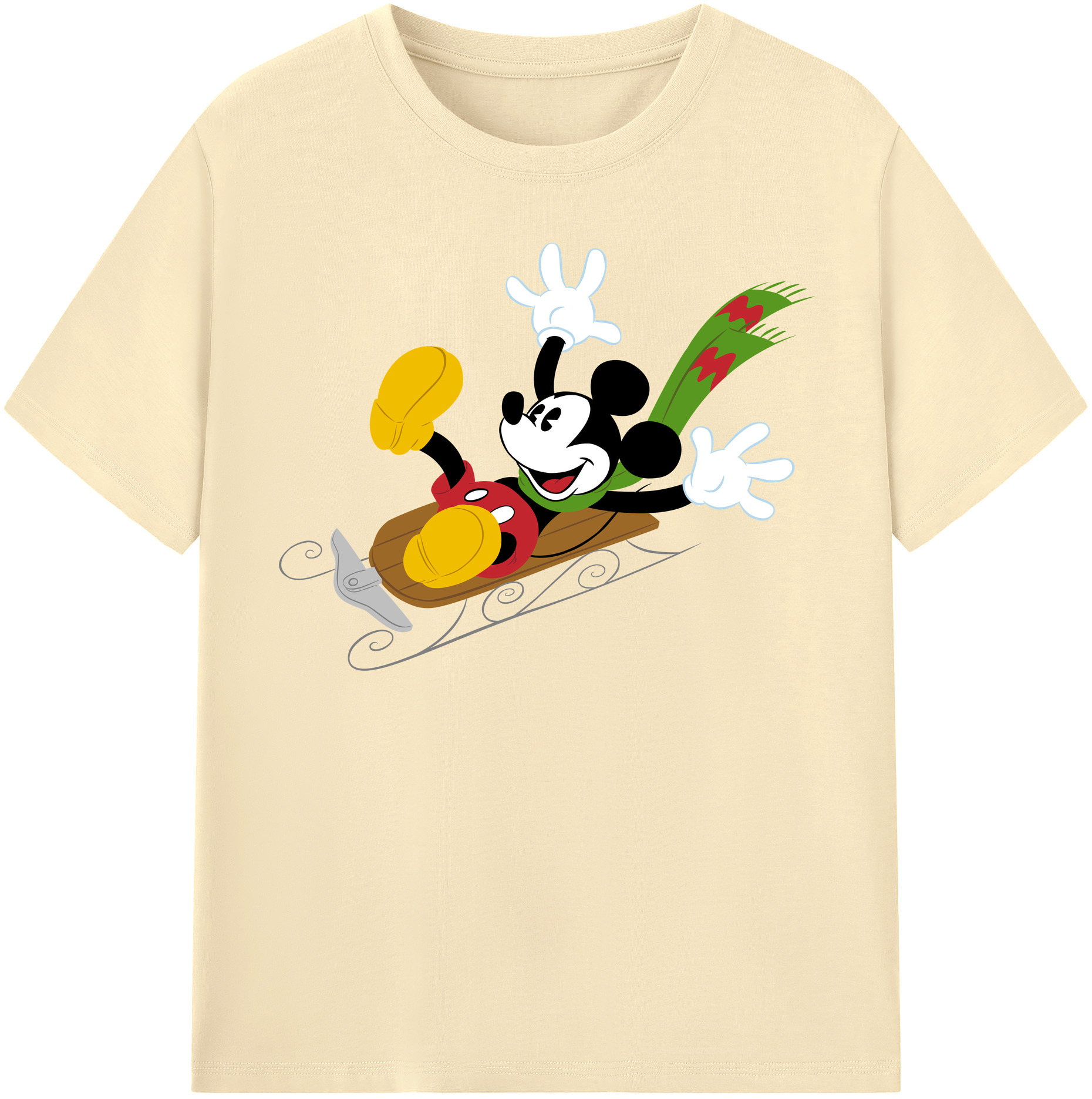 （画像用） ミッキーマウス Mickey Mouse 綿100％半袖Tシャツ（フロントプリント）