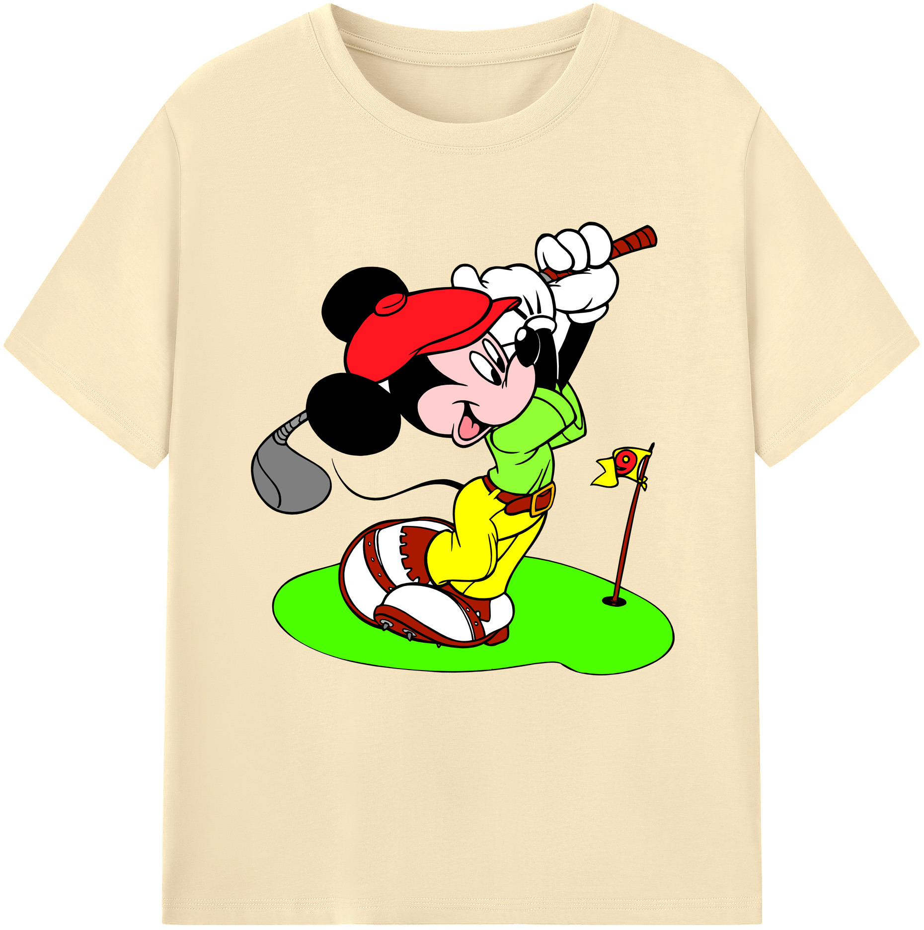 （画像用） ミッキーマウス Mickey Mouse 綿100％半袖Tシャツ（フロントプリント）