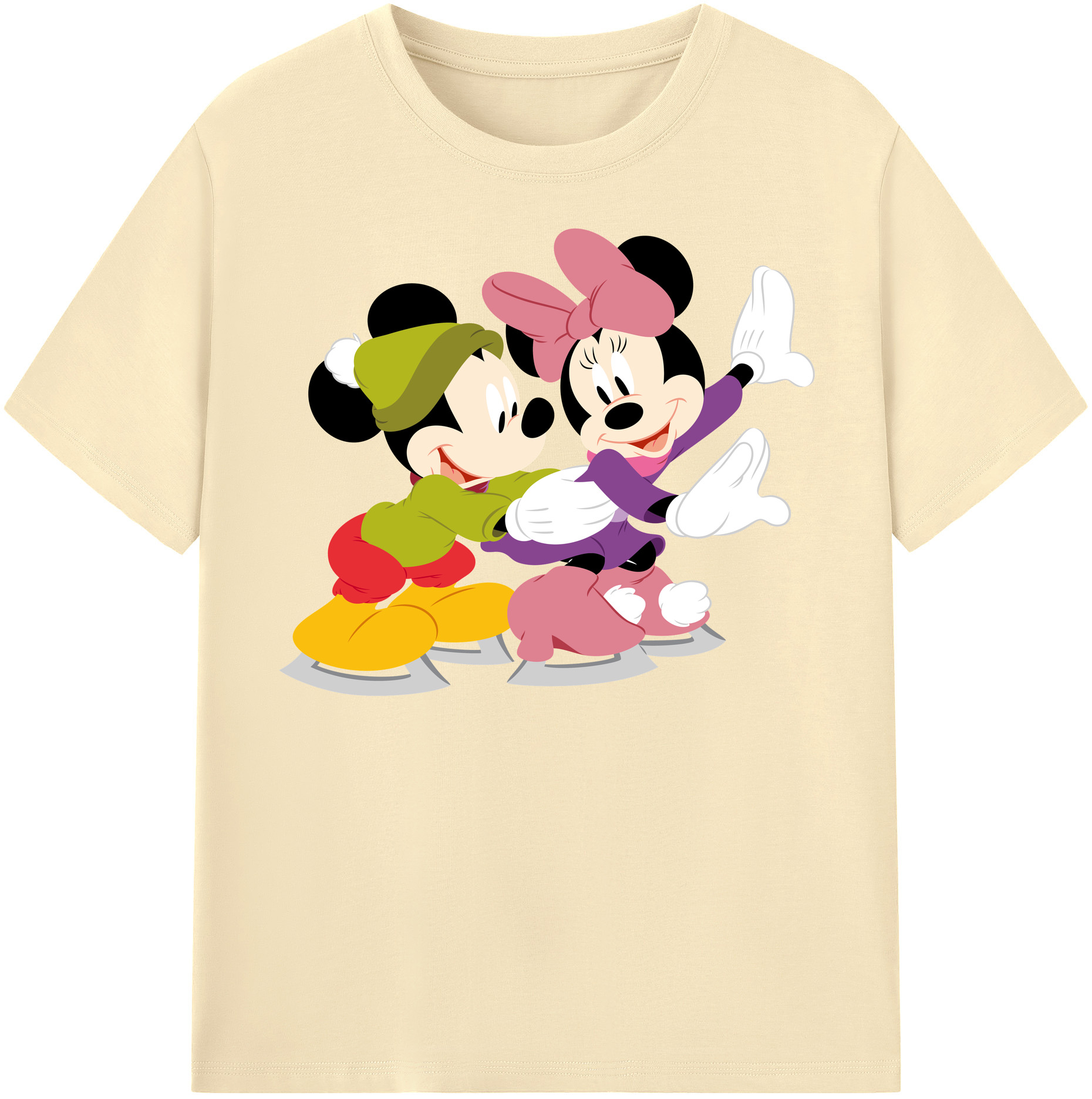 （画像用） ミッキーマウス Mickey Mouse 綿100％半袖Tシャツ（フロントプリント）