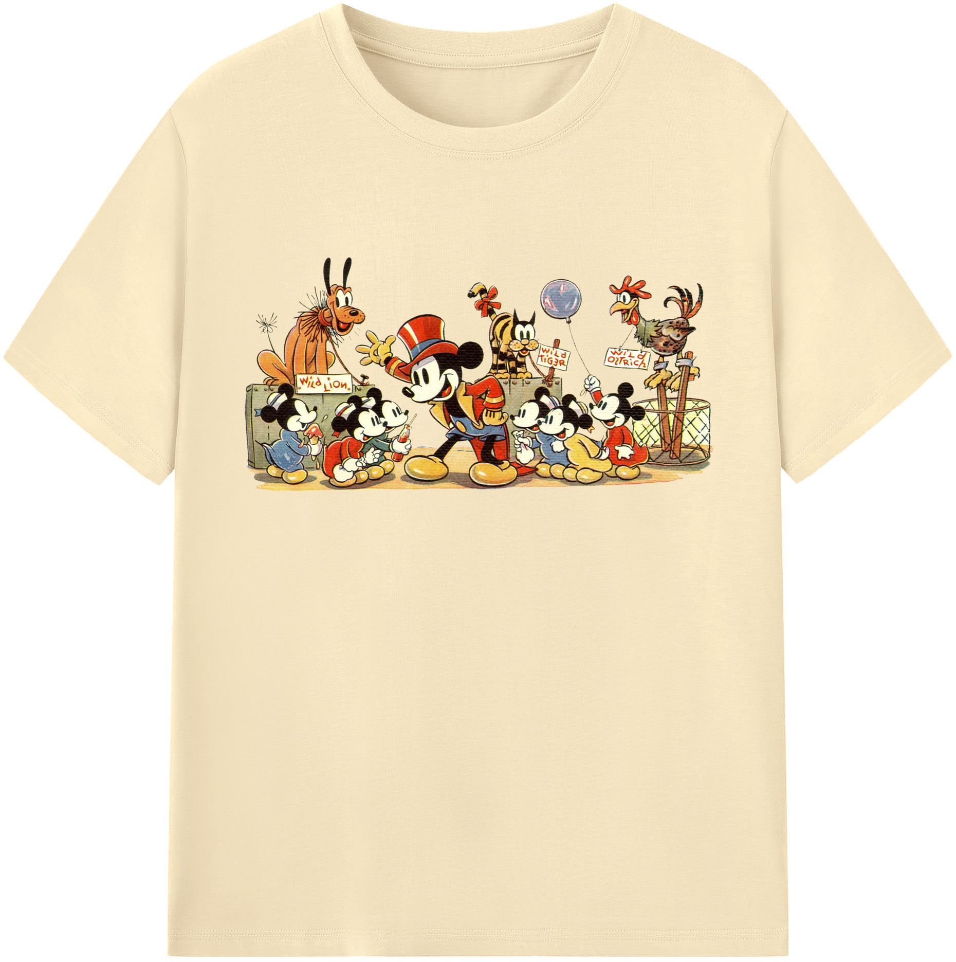 （画像用） ミッキーマウス Mickey Mouse 綿100％半袖Tシャツ（フロントプリント）