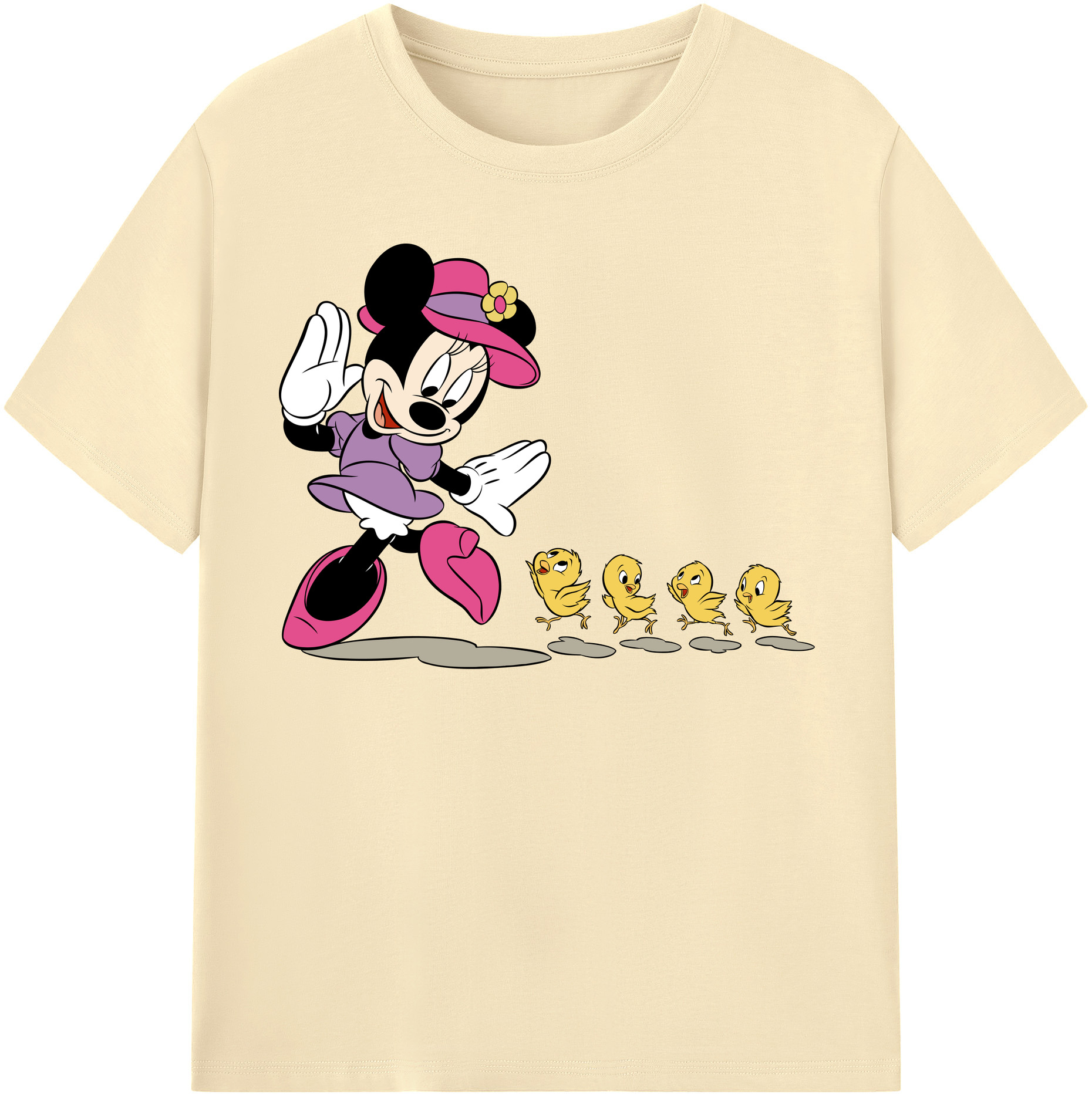 （画像用） ミッキーマウス Mickey Mouse 綿100％半袖Tシャツ（フロントプリント）