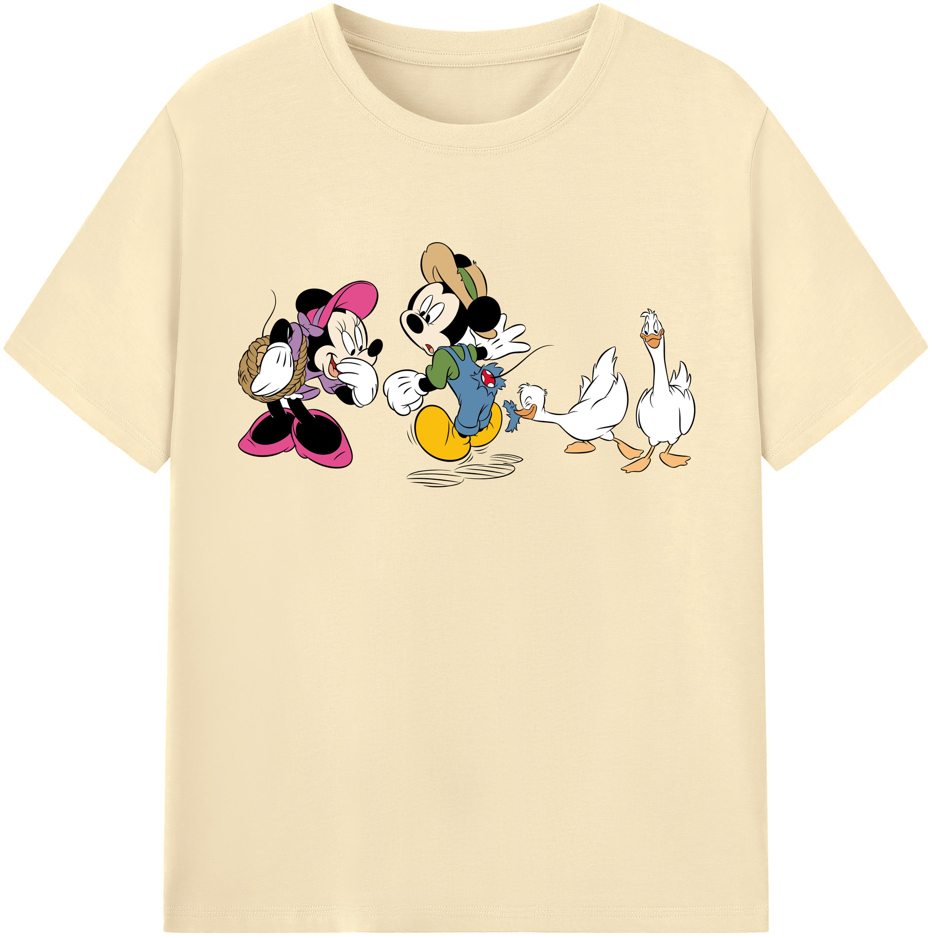 （画像用） ミッキーマウス Mickey Mouse 綿100％半袖Tシャツ（フロントプリント）