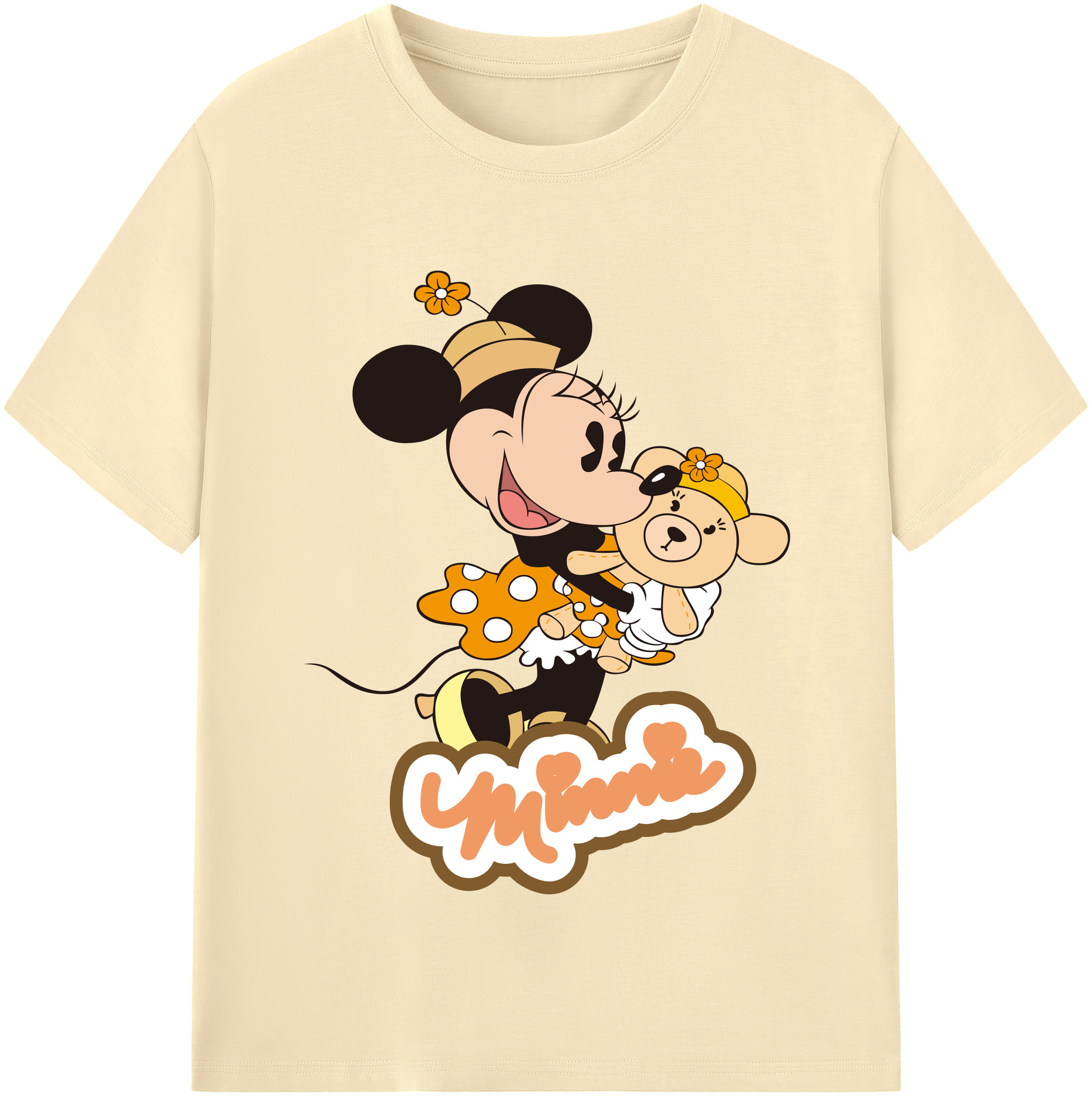 （画像用） ミッキーマウス Mickey Mouse 綿100％半袖Tシャツ（フロントプリント）