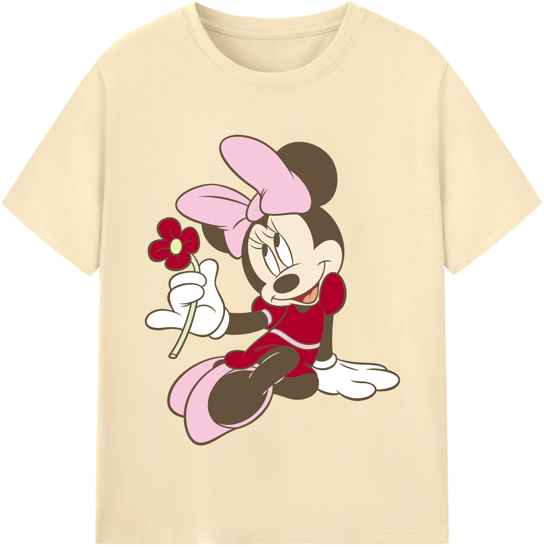 （画像用） ミッキーマウス Mickey Mouse 綿100％半袖Tシャツ（フロントプリント）