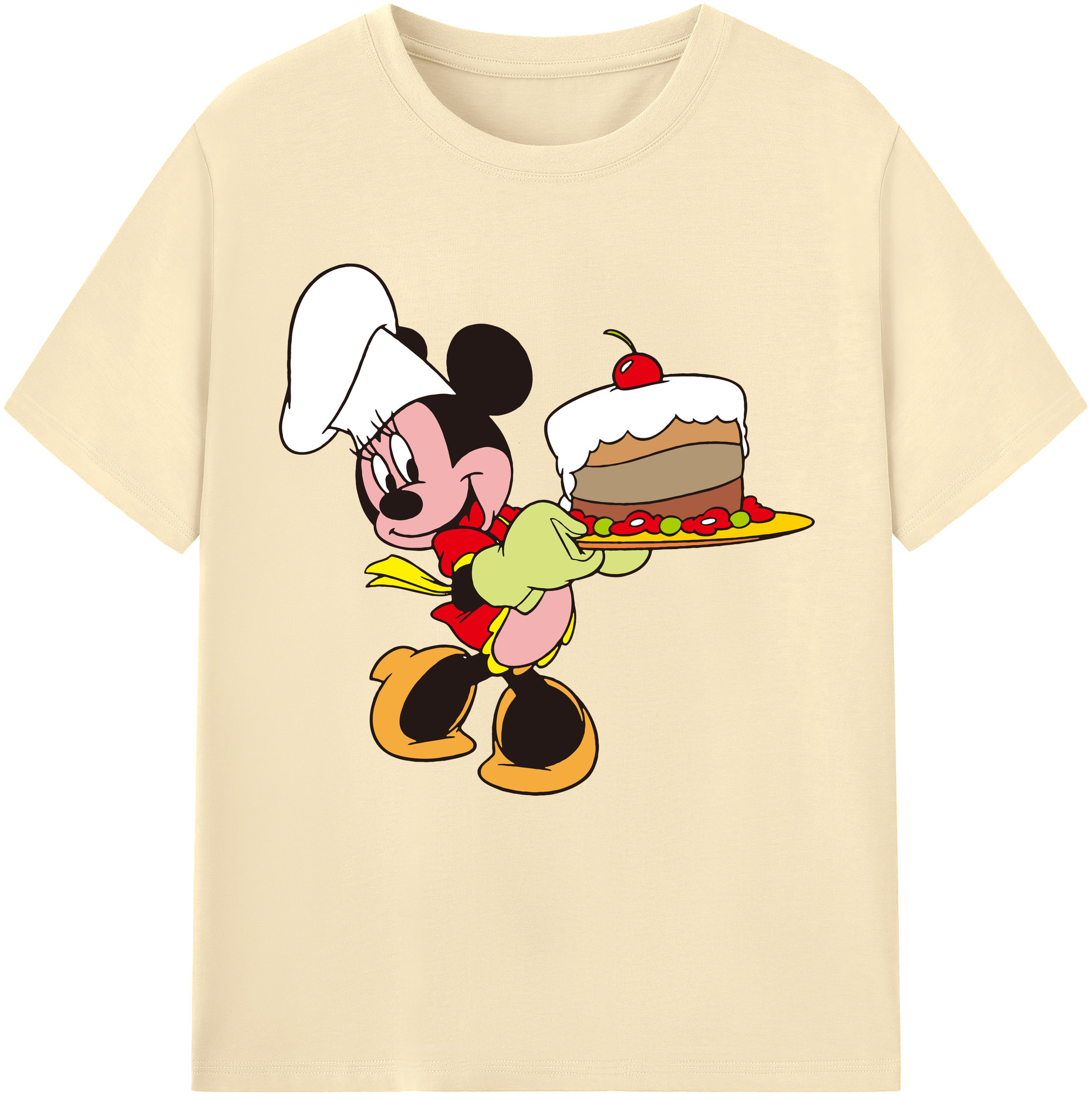 （画像用） ミッキーマウス Mickey Mouse 綿100％半袖Tシャツ（フロントプリント）