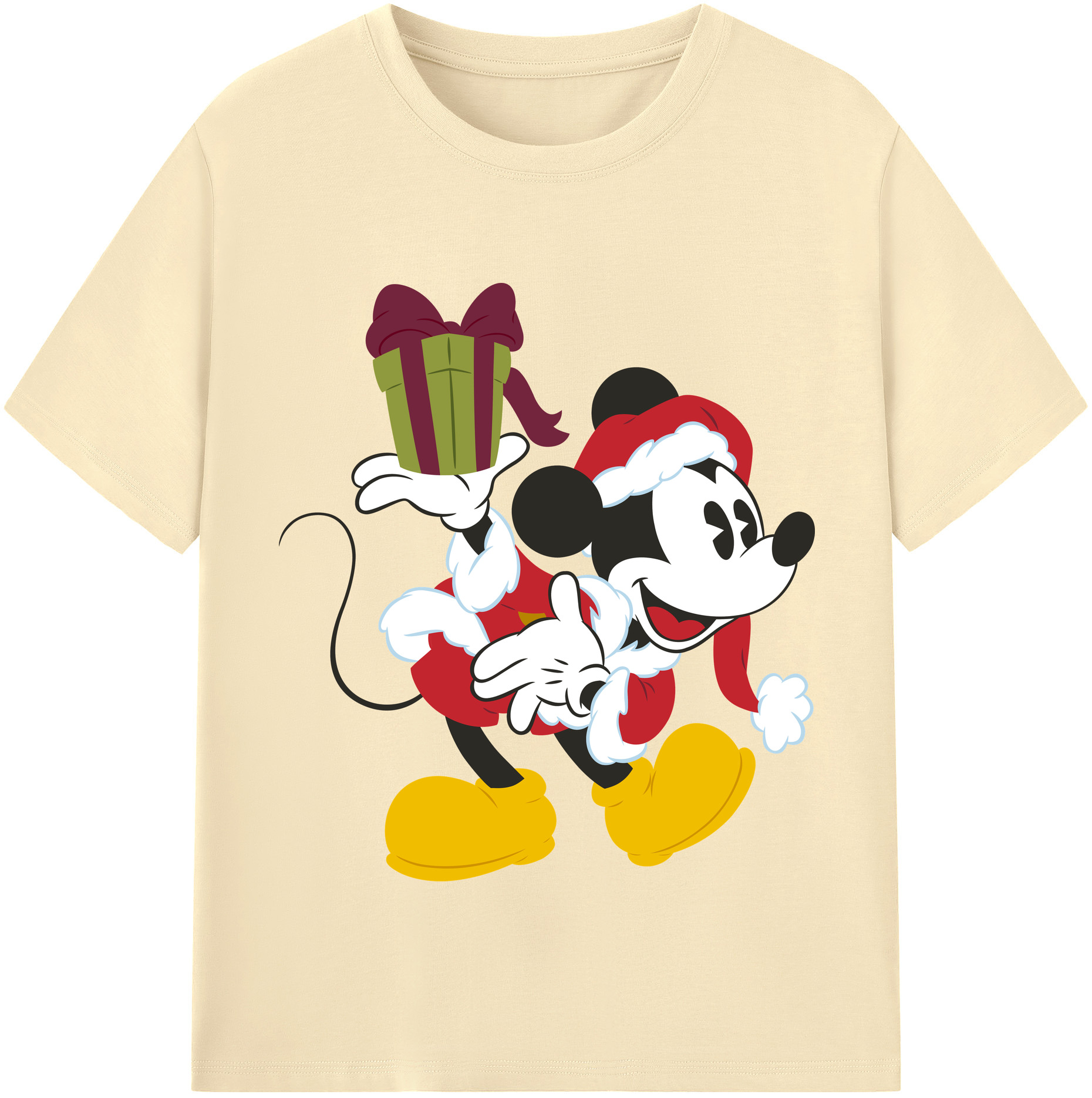 （画像用） ミッキーマウス Mickey Mouse 綿100％半袖Tシャツ（フロントプリント）