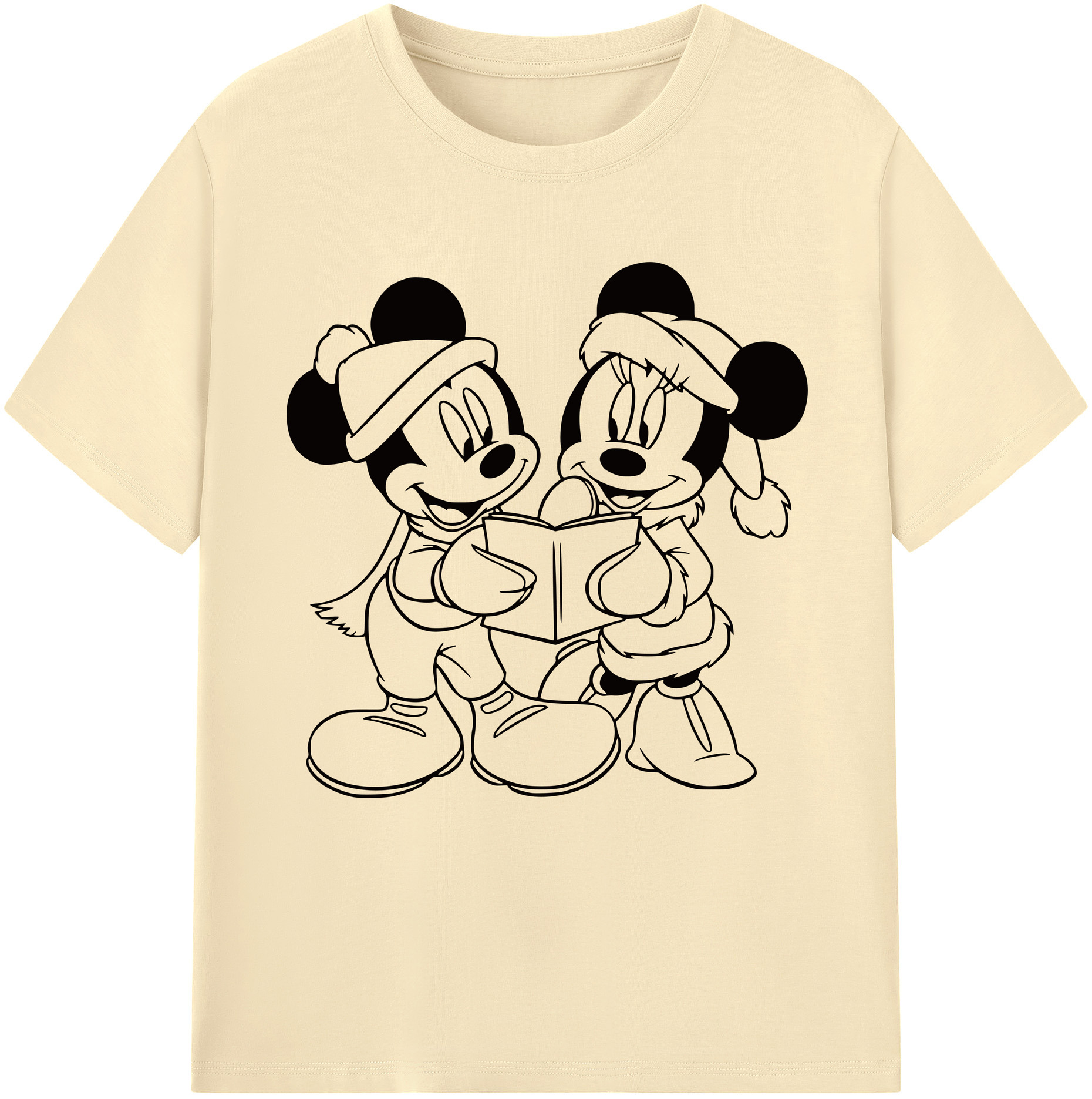 （画像用） ミッキーマウス Mickey Mouse 綿100％半袖Tシャツ（フロントプリント）