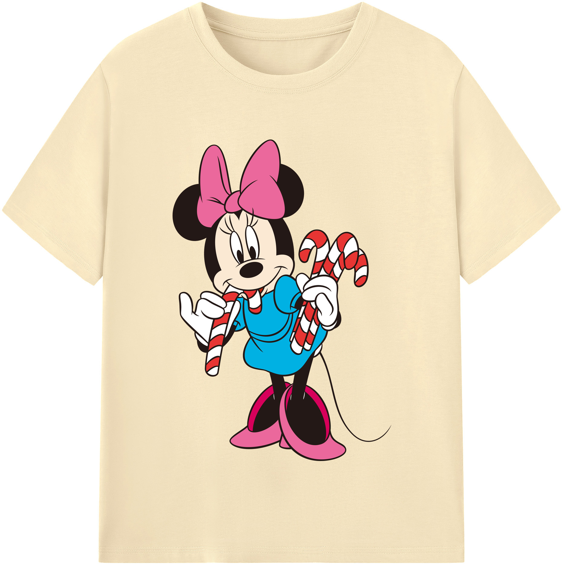 （画像用） ミッキーマウス Mickey Mouse 綿100％半袖Tシャツ（フロントプリント）