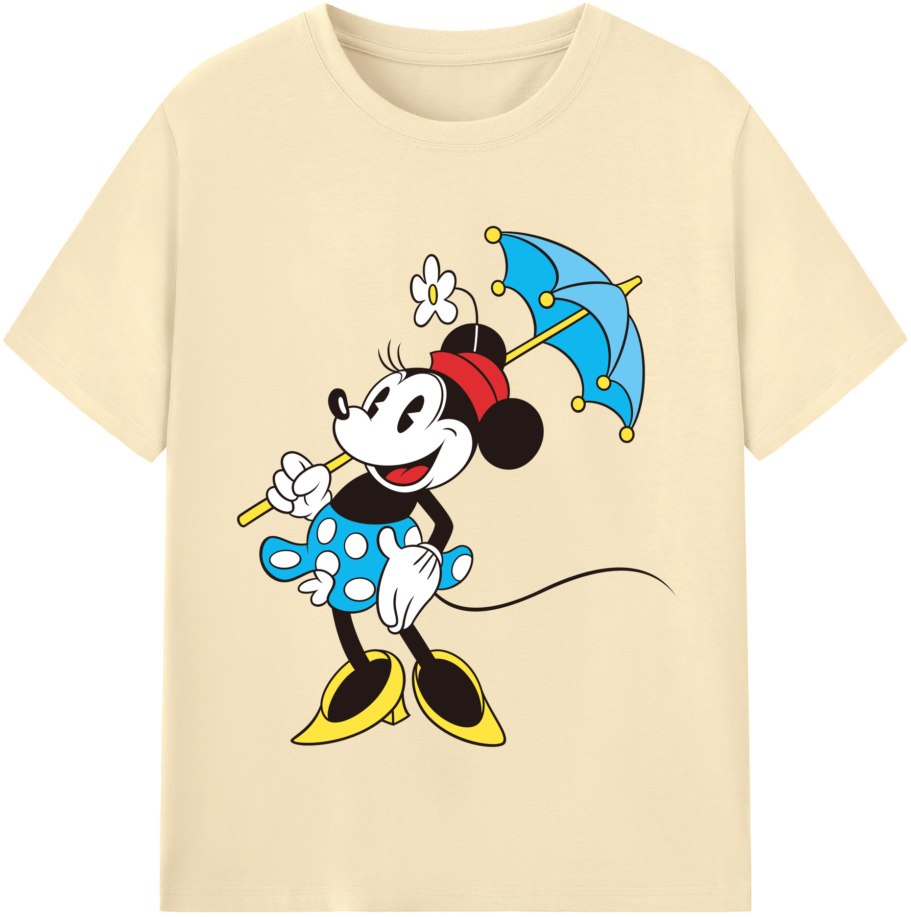 （画像用） ミッキーマウス Mickey Mouse 綿100％半袖Tシャツ（フロントプリント）