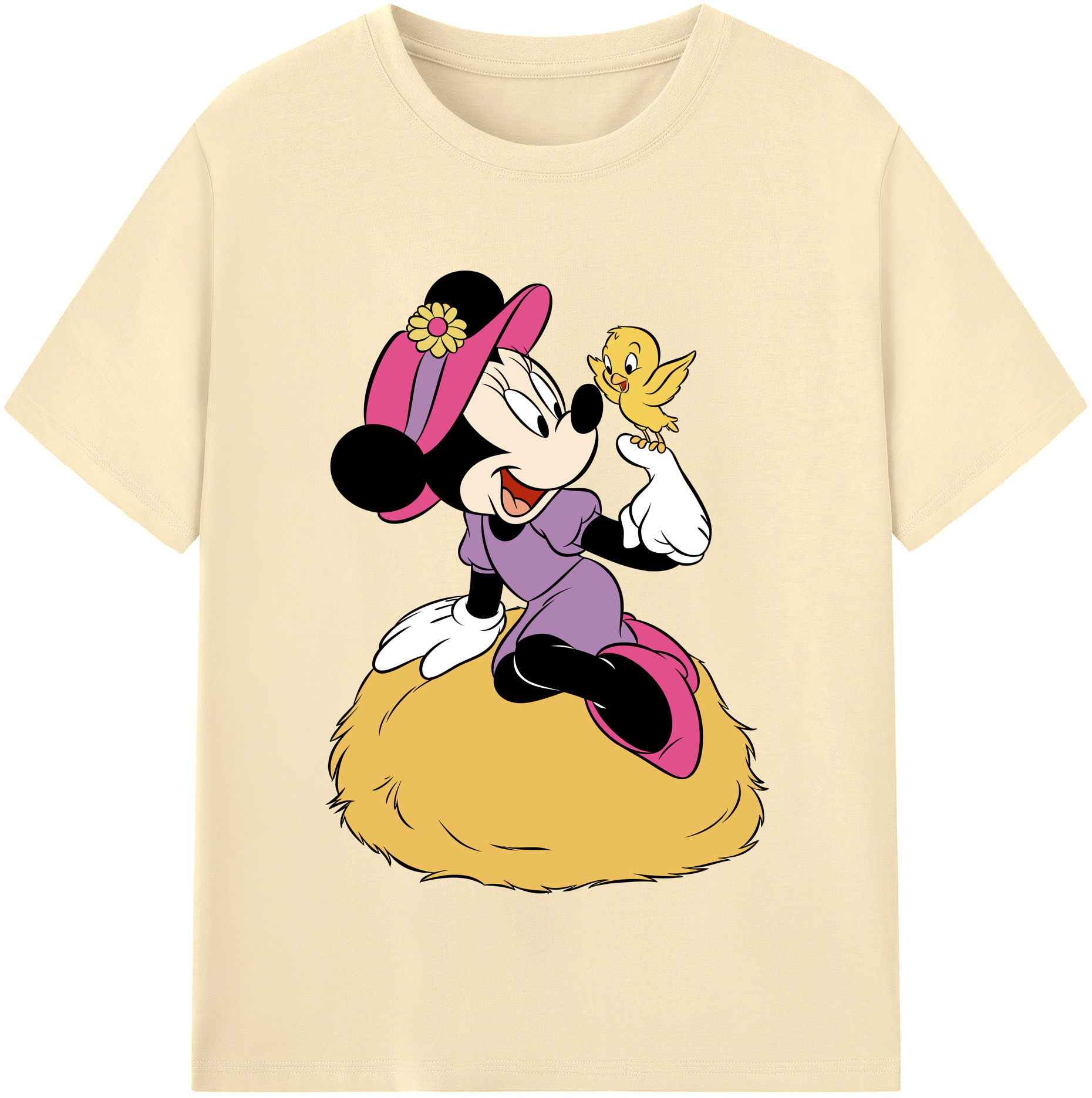 （画像用） ミッキーマウス Mickey Mouse 綿100％半袖Tシャツ（フロントプリント）